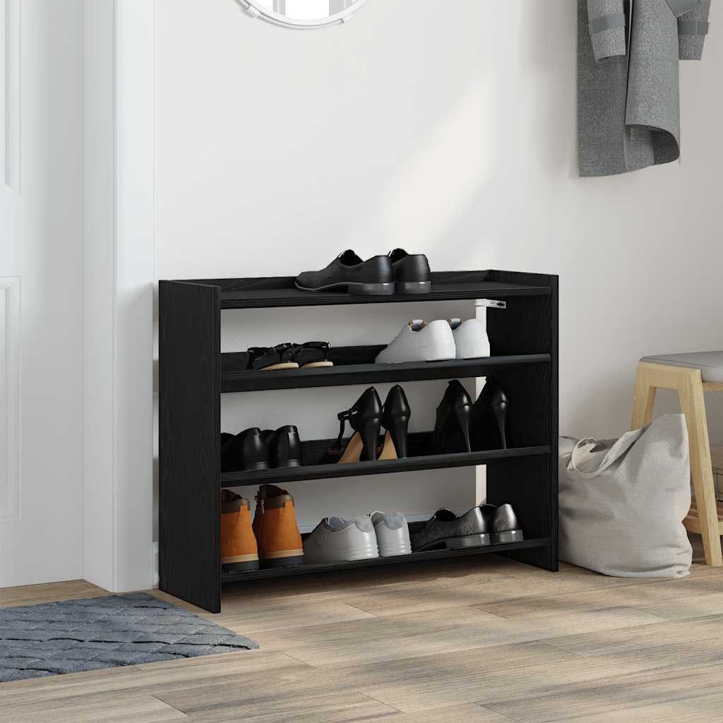 vidaXL Schuhregal Schuhregal Schwarz 80x25x62 cm Holzwerkstoff, 1-tlg. günstig online kaufen