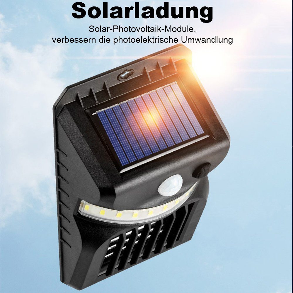 LED MDHAND Außen-Wandleuchte Solar-Wandleuchte, LED integriert, Moskito-Lampe fest