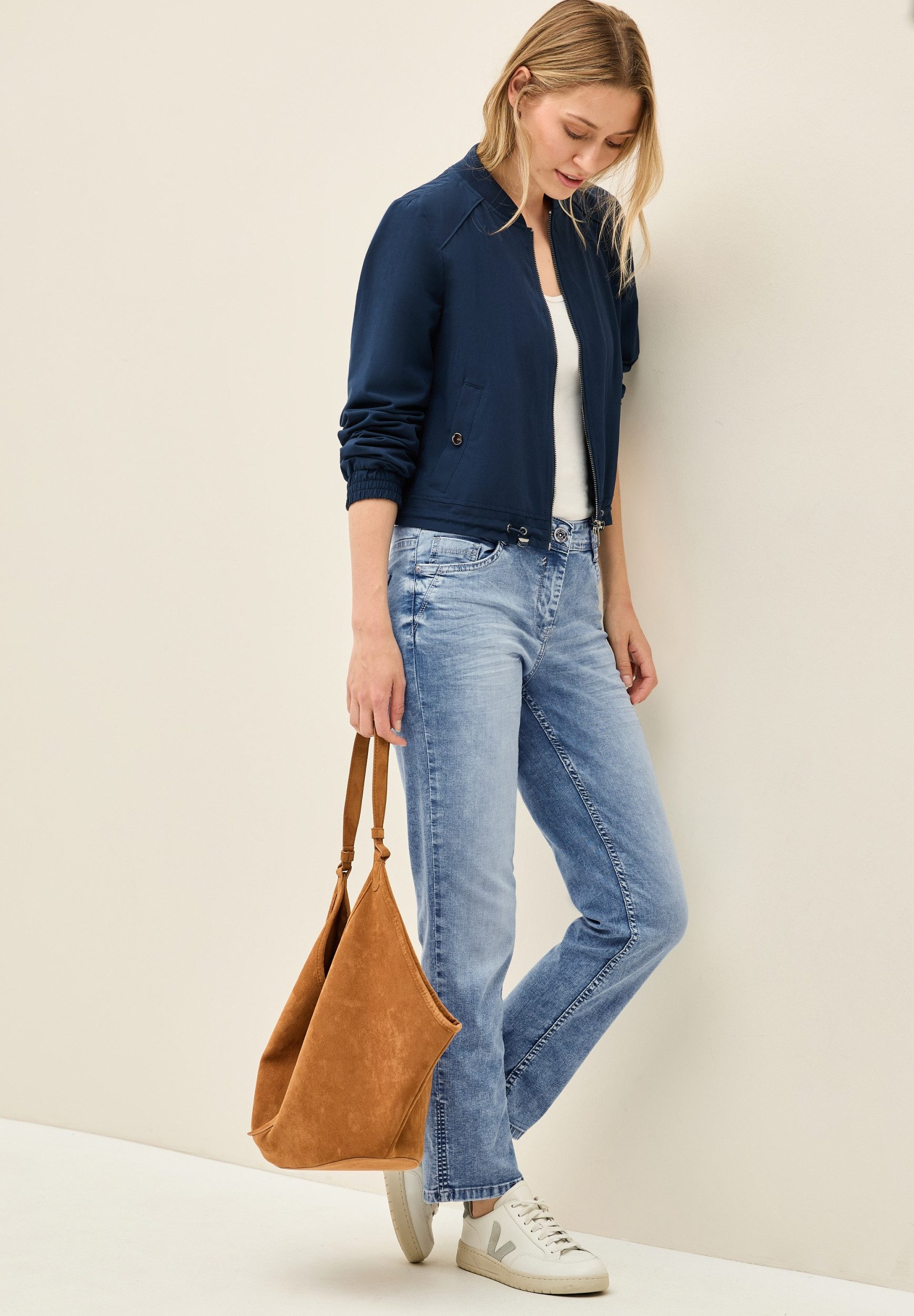 CECIL 5-Pocket-Jeans Style TOS Scarlett Straight Li light blue wash günstig online kaufen