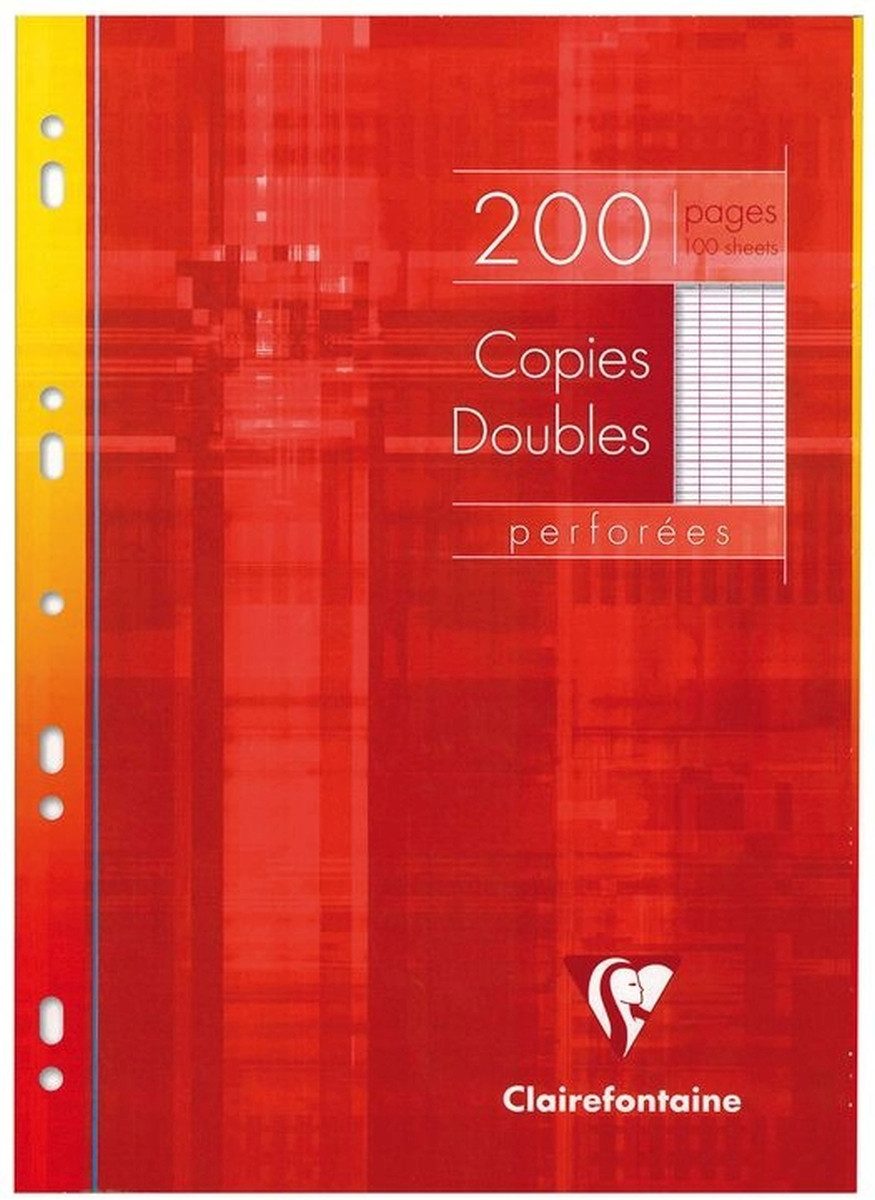 CLAIREFONTAINE Notenblock Kanzleipapier A4 Lineatur Seyes gelocht 100 Blatt