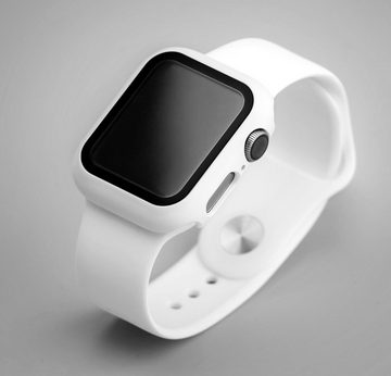 PRECORN Smartwatch-Armband Silikon Ersatzarmband in weiss für Apple Watch 8/7/6/5/4/3/2/1/SE