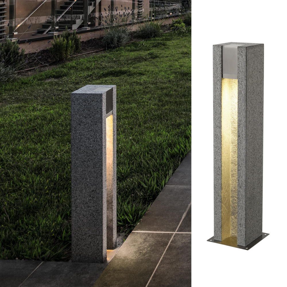 SLV Außen-Stehlampe Wegeleuchte Arrock Slot, GU10, Granit, Edelstahl
