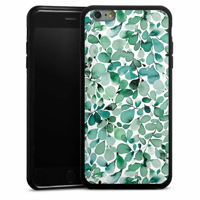DeinDesign Handyhülle Pastell Wasserfarbe Blätter Watercolor Pattern Leaffy Leaves Apple iPhone 6s Plus Silikon Hülle Bumper Case Handy Schutzhülle