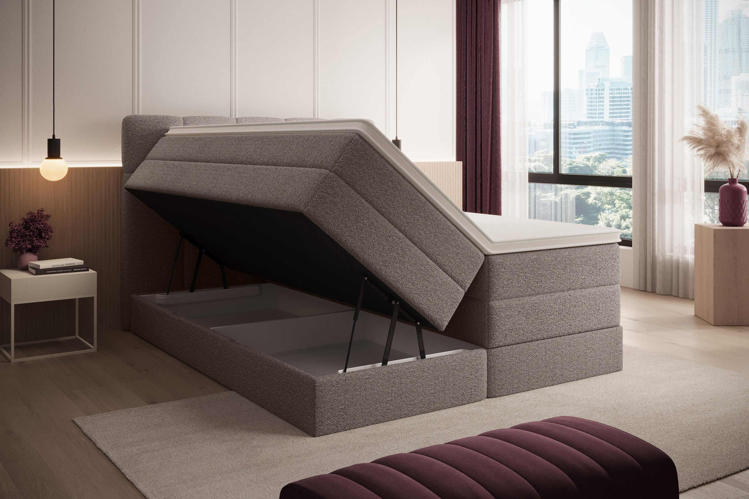 wonello Boxspringbett Madison 1, mit Bettkasten, günstig online kaufen