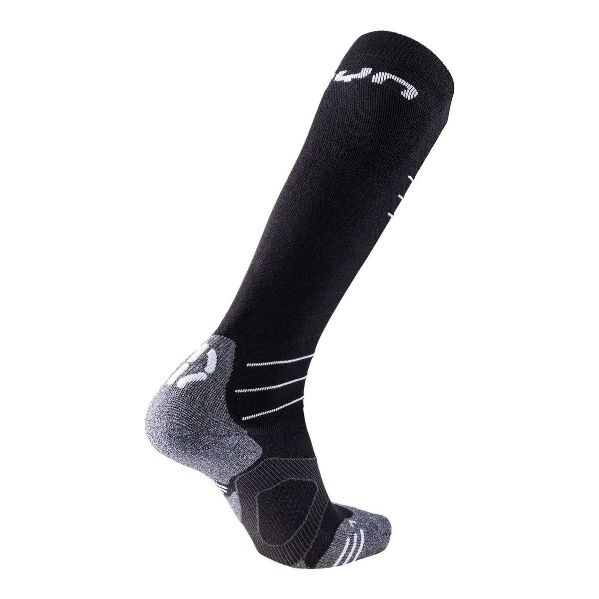 UYN Skisocken Superleggera (dünn, schnelltrocknend, aus Natex) schwarz/weiss/grau