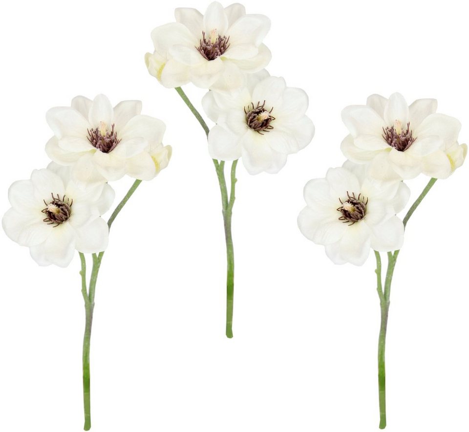 Kunstblume Magnolie, I.GE.A., Höhe 40 cm, Künstlicher Magnolienzweig, 3er  Set