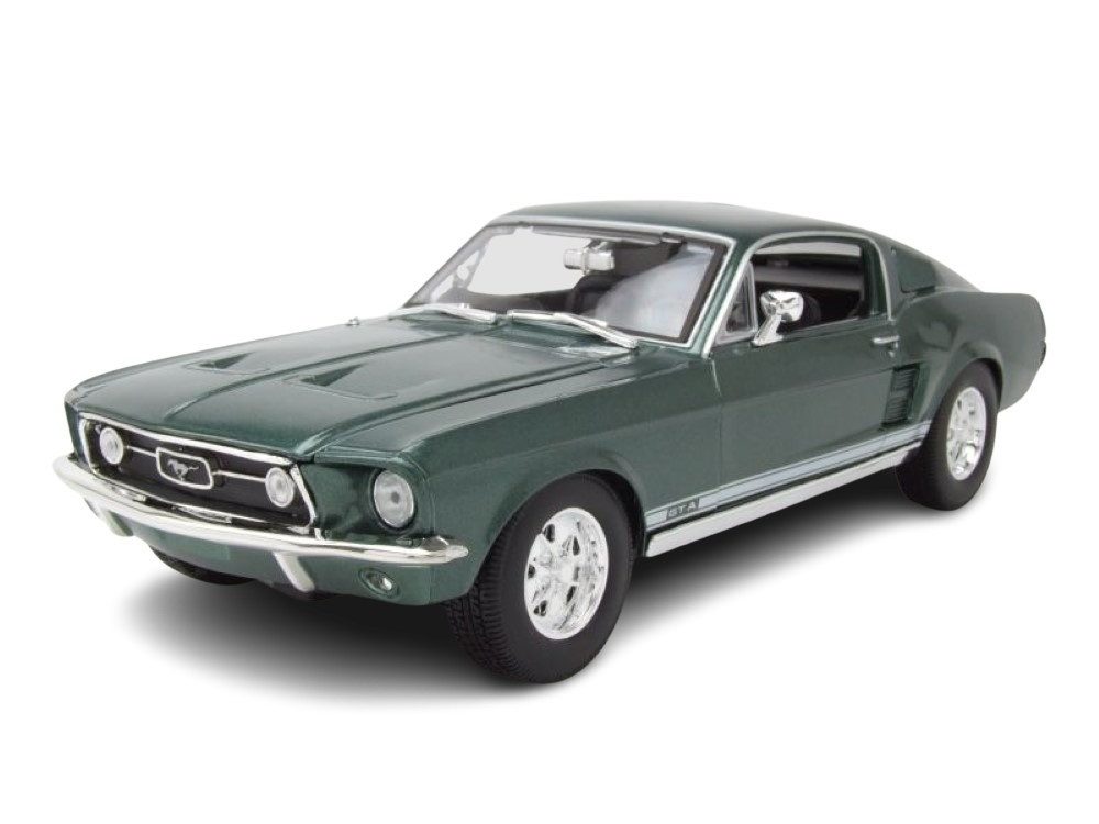 Maisto® Modellauto Ford Mustang GTA Fastback 1967 grün metallic, Maßstab 1:18