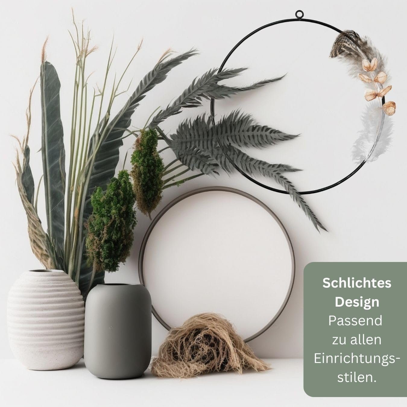 Bada Bing Hängedekoration Dekoring zum selbstgestalten Metallring schwarz Ø günstig online kaufen