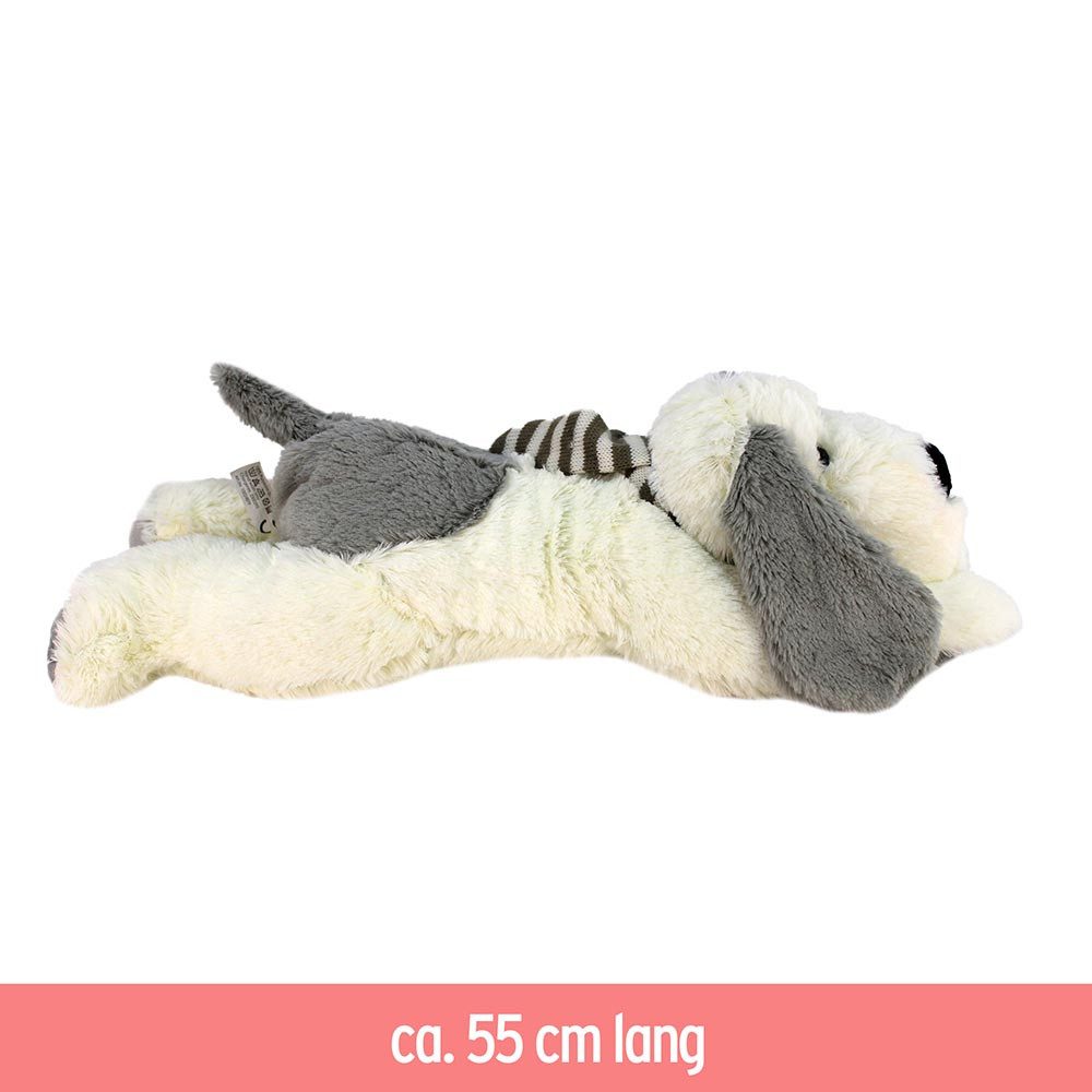 Plüsch Hund Ca. 31 Cm Kuschelweich Mit Halstuch - Braun-weiß Oder Grau-weiß (sortiert)