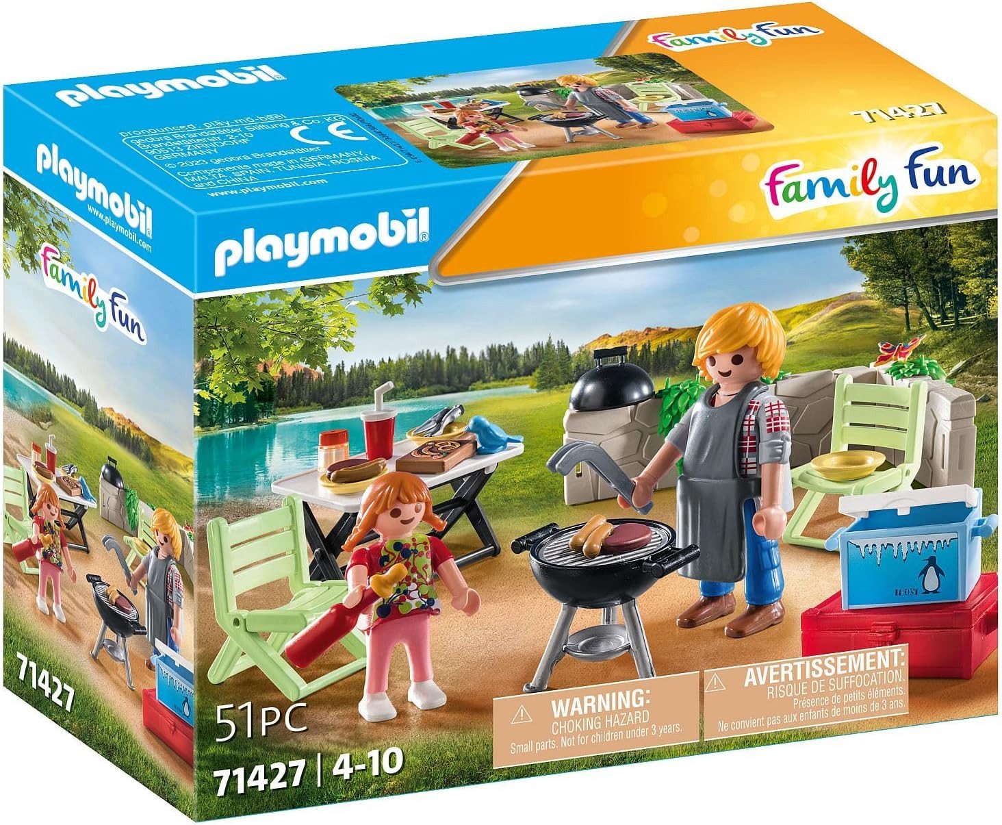 Playmobil® PLAYMOBIL Family Fun 71427 Gemeinsames Grillen Camping mit Grill günstig online kaufen