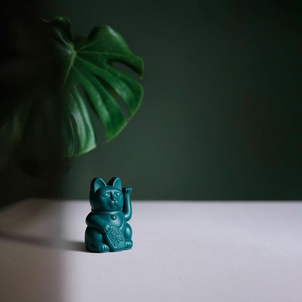 Donkey Products Winkekatze Lucky Cat Mini Maneki Neko Green