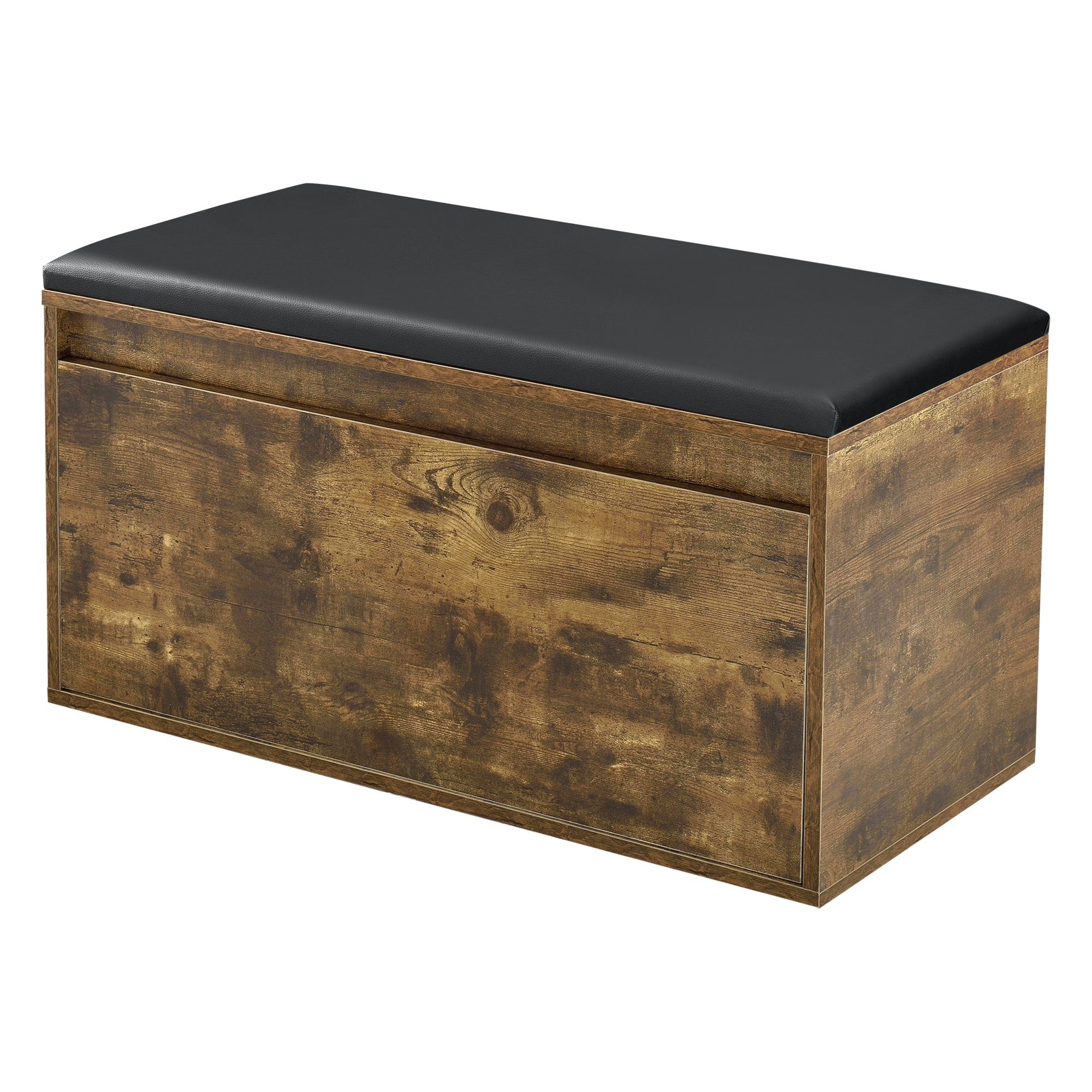 en.casa Schuhbank, Schuhbank »Degerfors« mit Schublade 80 x 39 x 45 cm Eiche/Schwarz