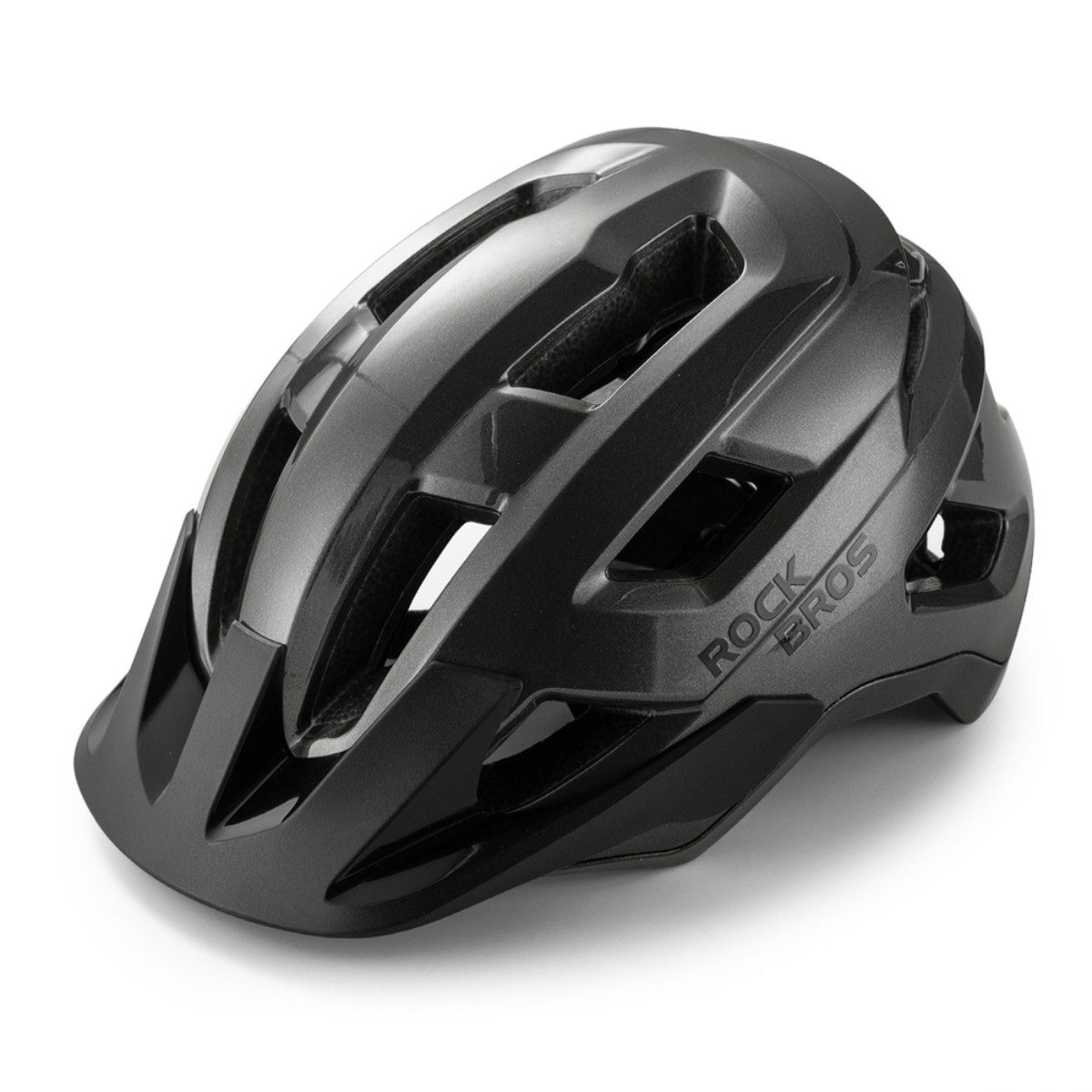 ROCKBROS Fahrradhelm LK-67, Leichter Helm mit Visier und optimaler Luftzirkulation