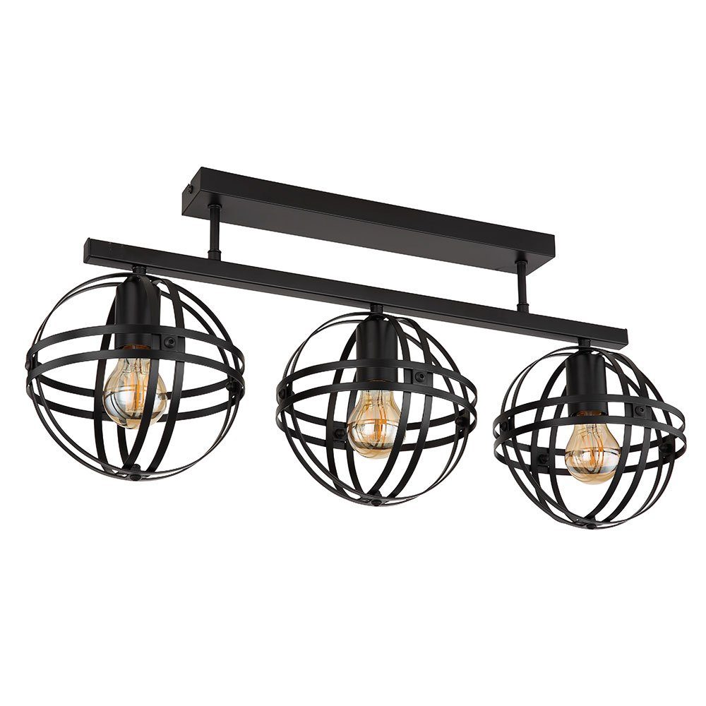 Wohnzimmerlampe Deckenlampe Schwarz-matt Kugelleuchte, Deckenleuchte etc-shop Metall