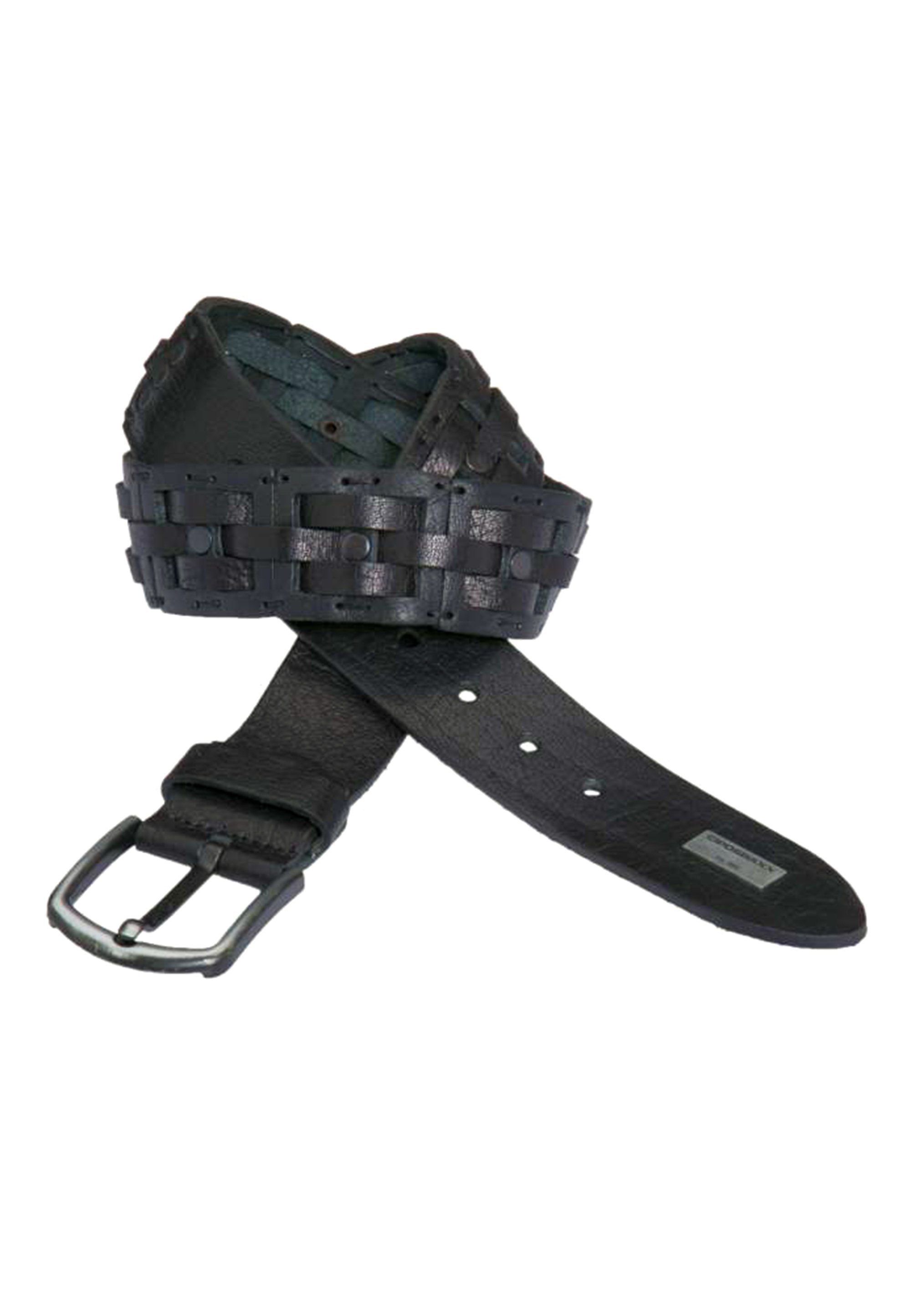 Cipo & Casual-Look schwarz Ledergürtel stylischen Baxx im