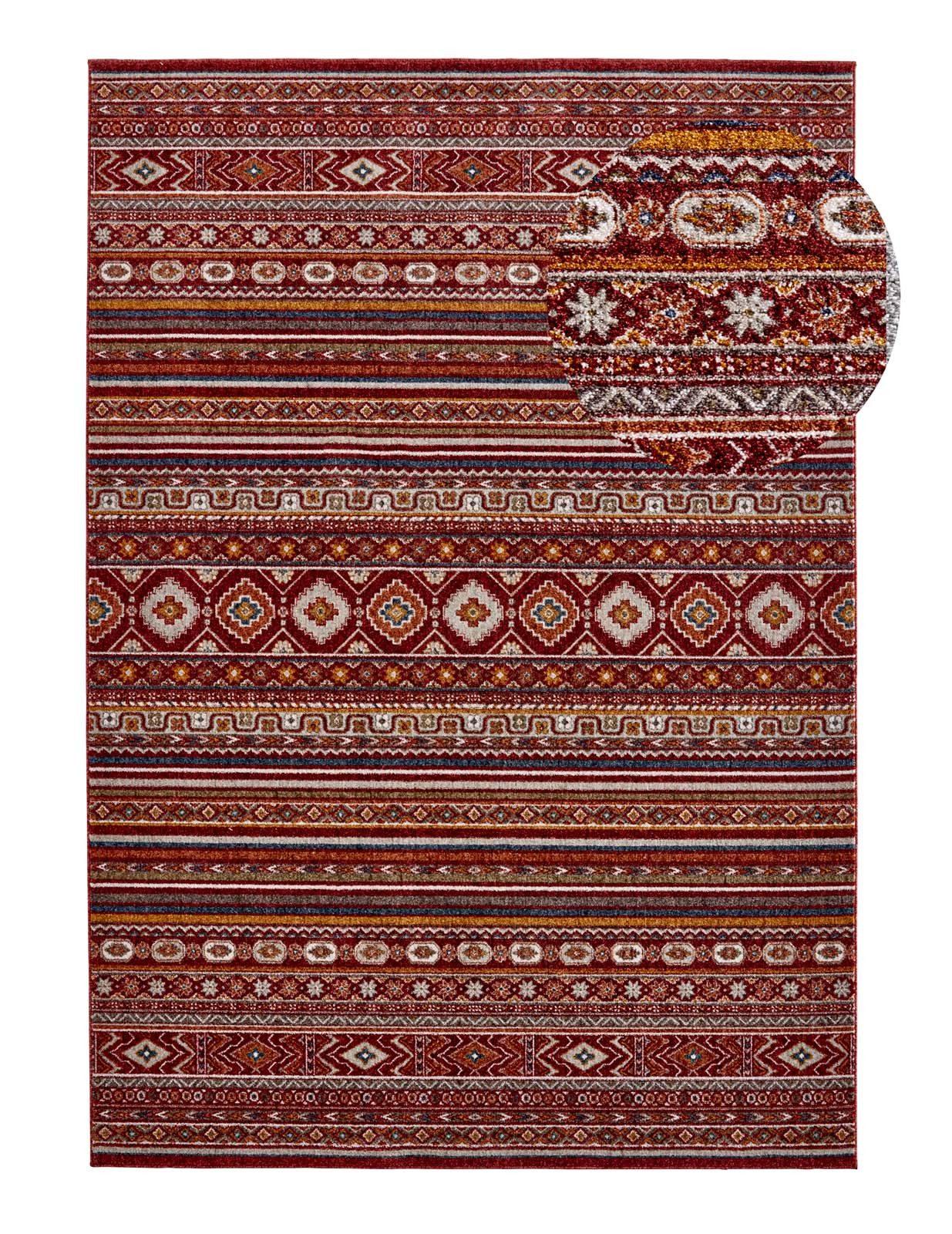 TaraCarpet Teppich Moderner Orientteppich New Oriental Karatschi, rechteckig, Höhe: 9 mm, Wohnzimmer, Schlafzimmer, Esszimmer, Karatschi rot 140x200