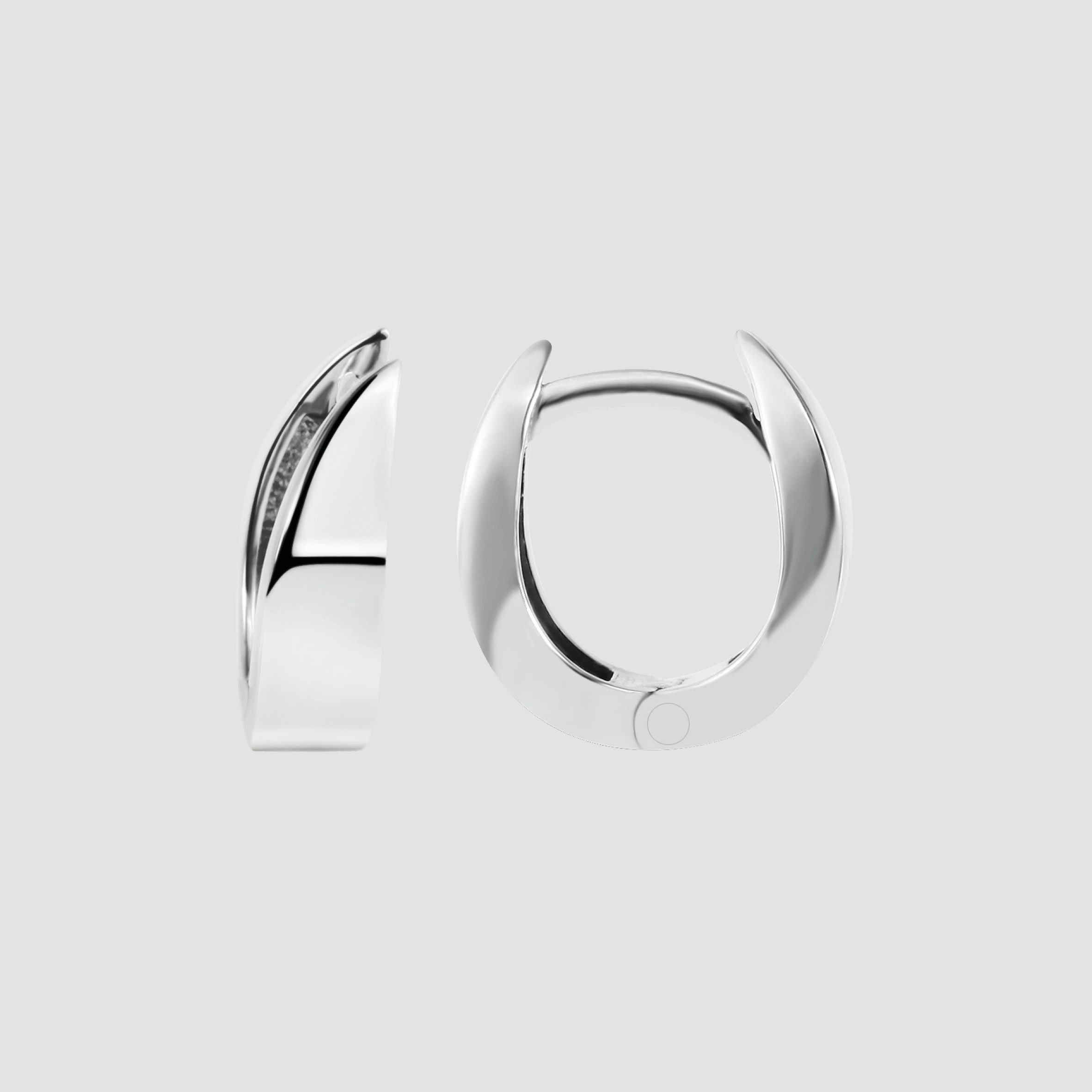 Adelia´s Klappcreolen Ohrringe – Klappcreole aus 925 Silber mit Zirkonia, Zum Verschenken – ideal zum Valentinstag