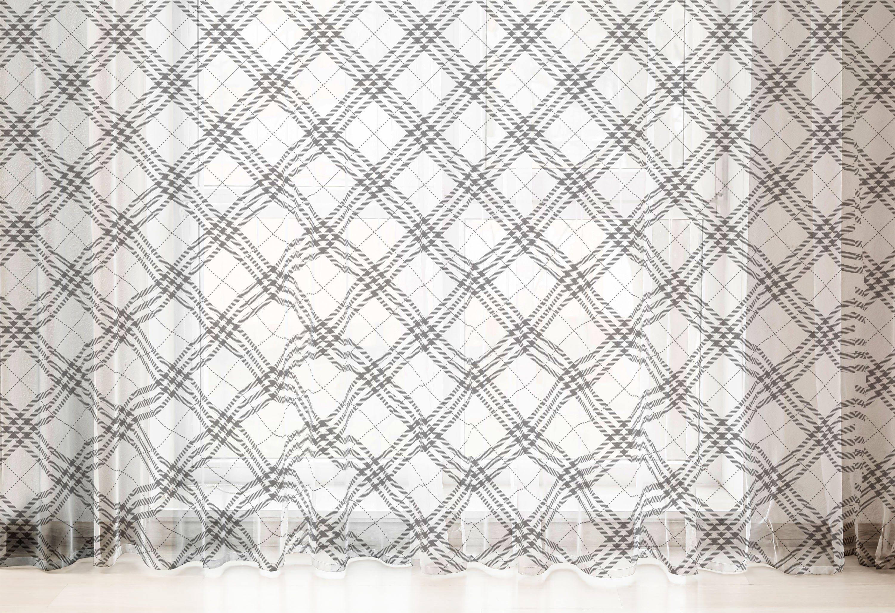 Abakuhaus, für Drapierung 2 Geometrisch Panels, Mode schiere Hochzeit Gardine Minimalist Party