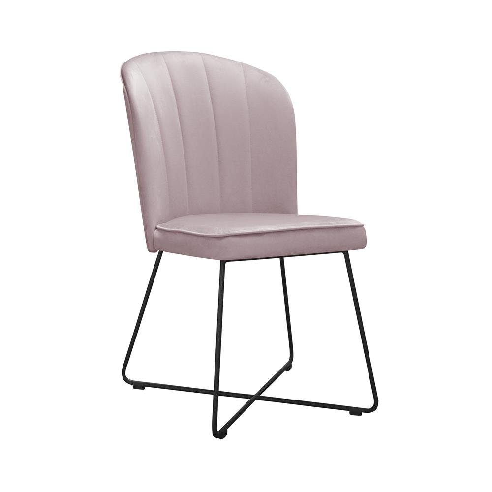 JVmoebel Stuhl, Design Stuhl Sitz Praxis Ess Zimmer Stühle Textil Stoff Polster Warte Kanzlei Flieder | Stühle