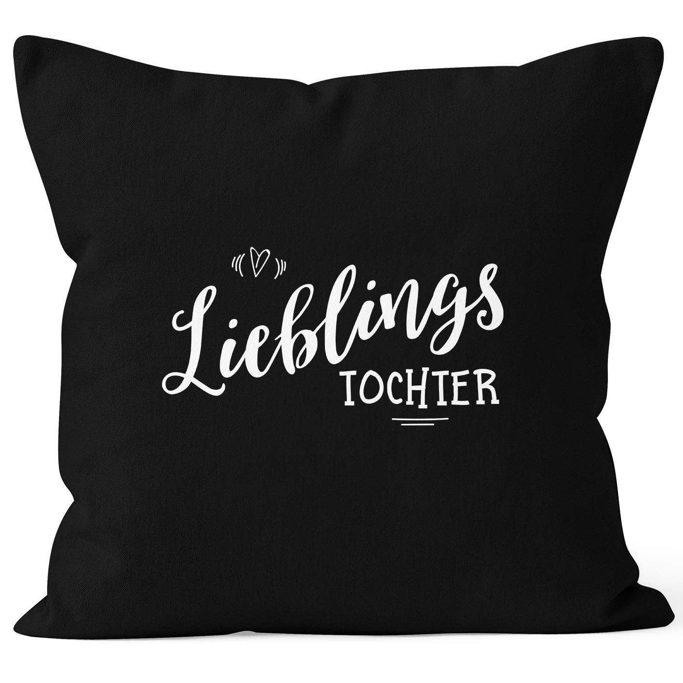 MoonWorks Dekokissen Kissenbezug Lieblingstochter Geschenk Familie Kind Kinder Tochter