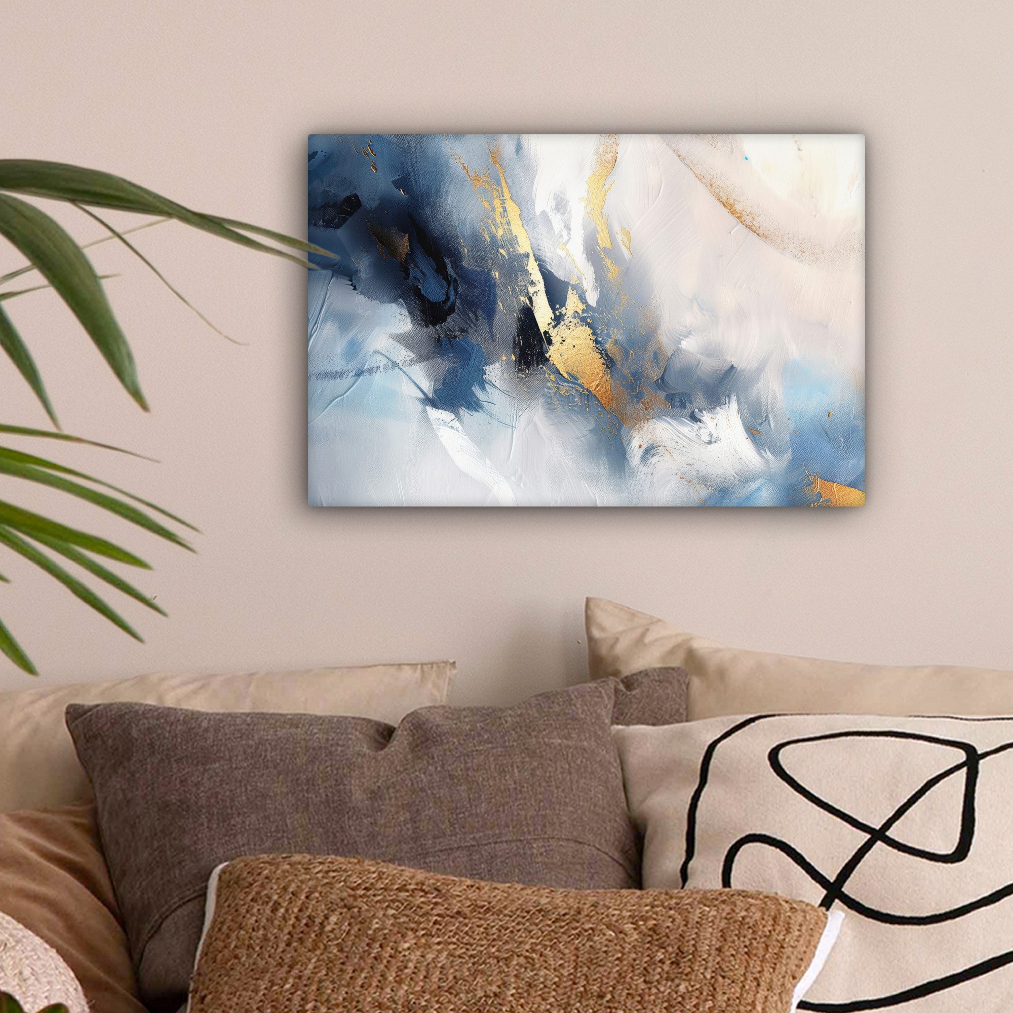 OneMillionCanvasses® Leinwandbild Blau - Modern - günstig online kaufen