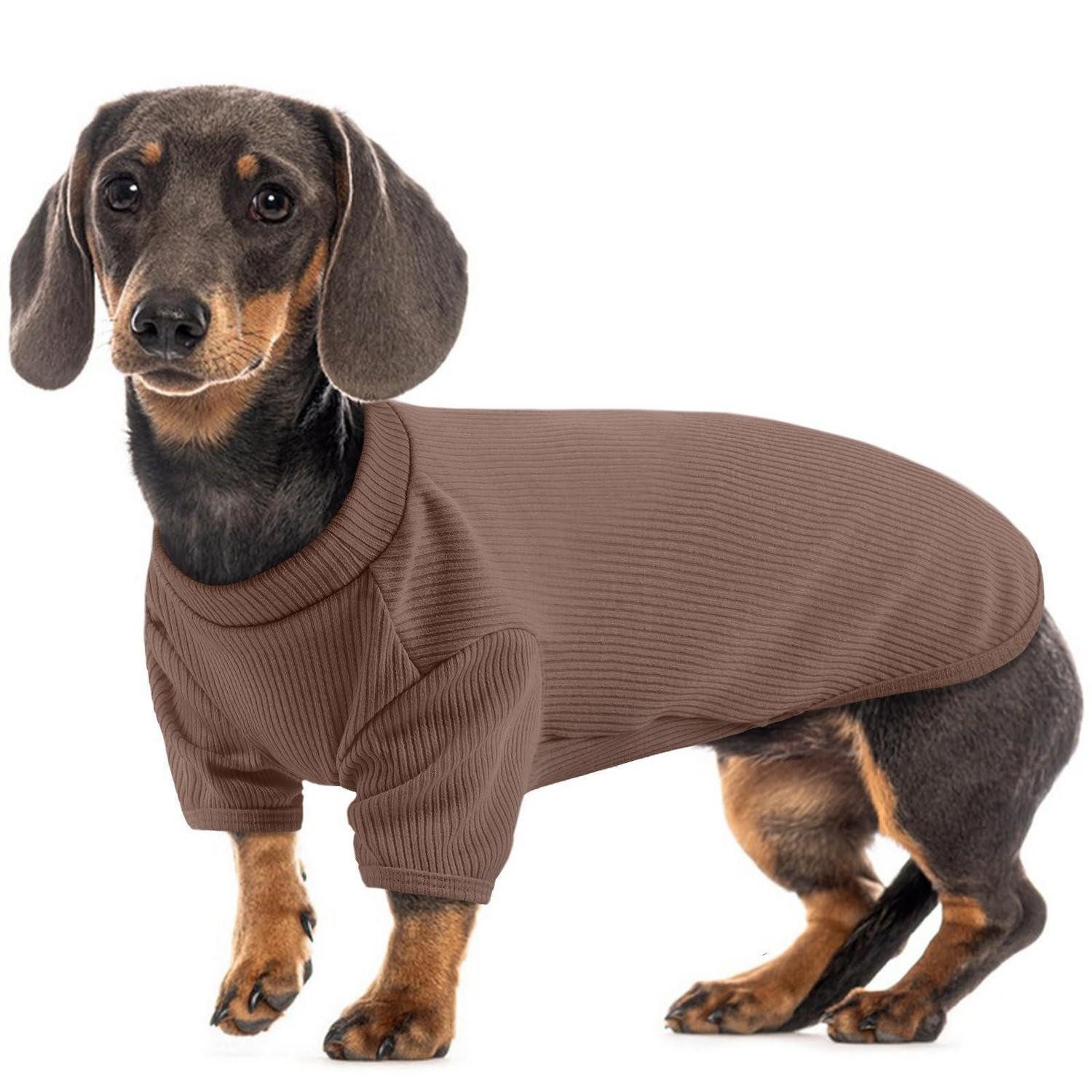 LuxusKollektion Hundepullover Hunde T-Shirt Zedernbraun XS-3XL