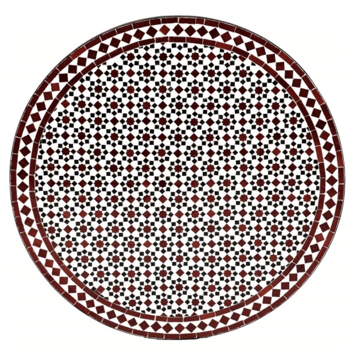 Marrakesch Orient & Mediterran Interior Gartentisch Marokkanischer Mosaiktisch Albaicin ø 100cm, 45cm hoch, Handarbeit
