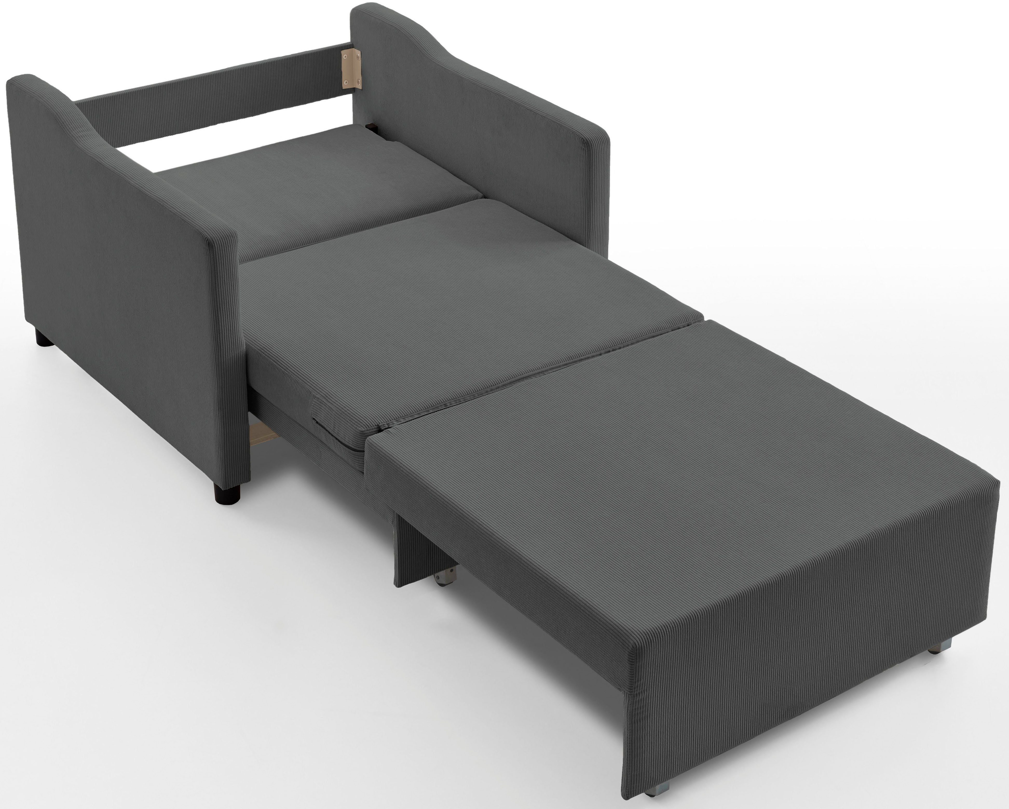 ATLANTIC home collection XXL-Sessel Anella, mit Cord-Bezug, mit Schlaffunktion, frei im Raum stellbar