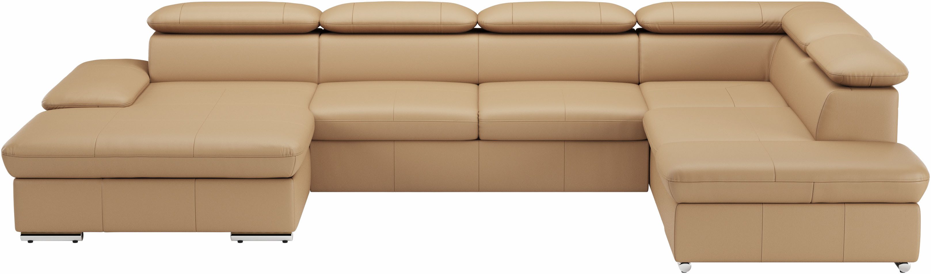 sit&more Wohnlandschaft Valantine U-Form, B: 349 cm, mit Arm- & Kopfteilverstellung, optional mit Schlaffunktion