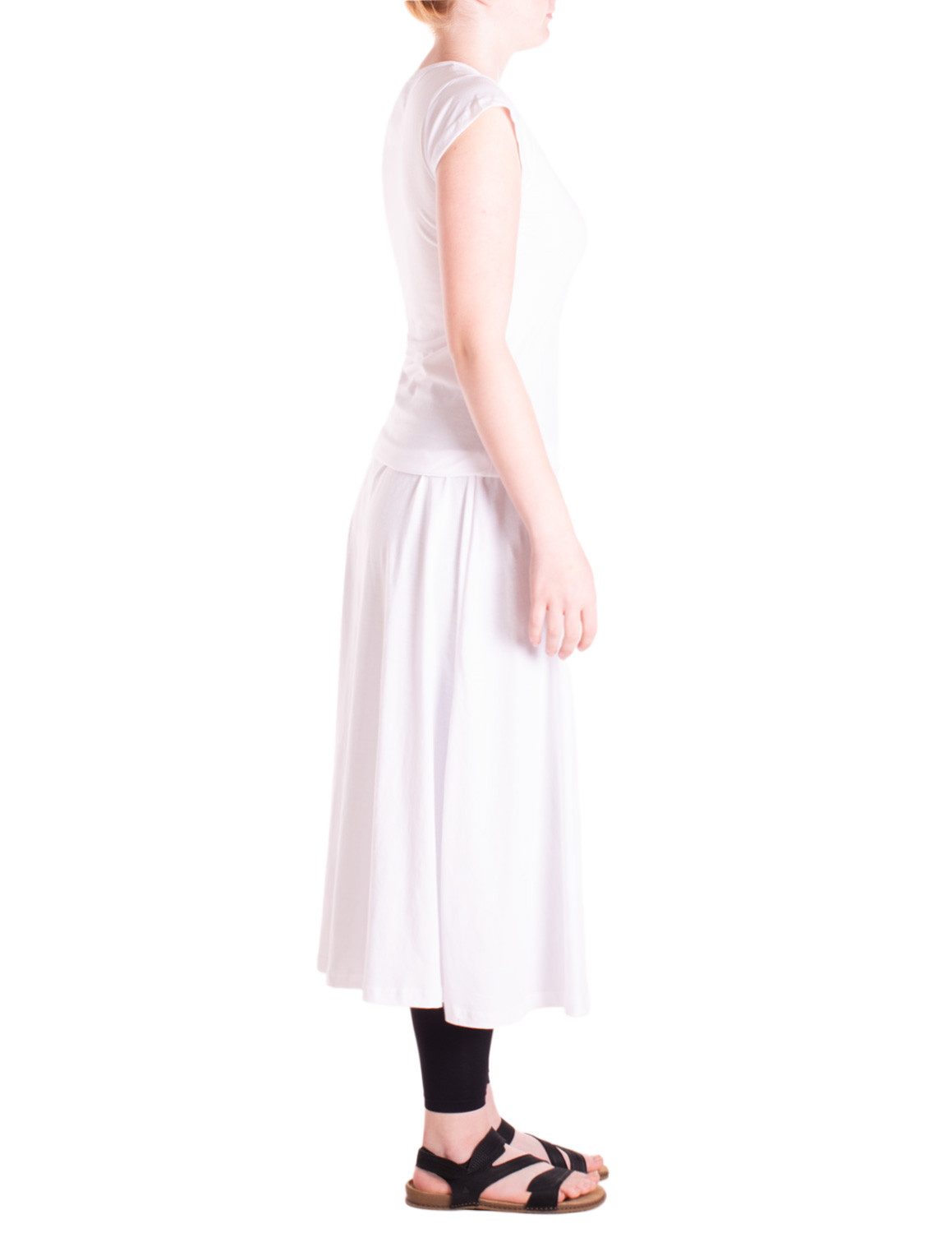 Vishes Maxikleid Langes einfaches Basis Sommerkleid aus Jersey mit Tunnelzug Alternative Bekleidung, Ethno, Hippie, Retro Style