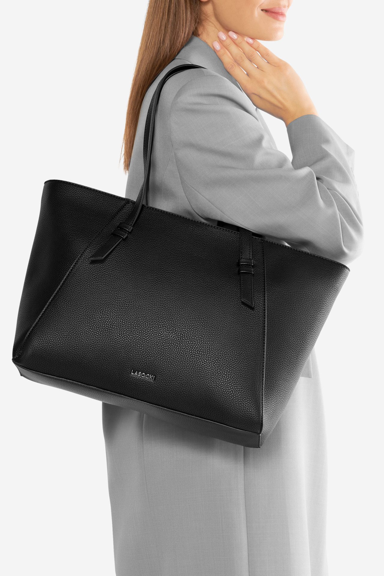 Handtasche Lasocki Große Shopper Tasche LSK-K-049-06 schwarz
