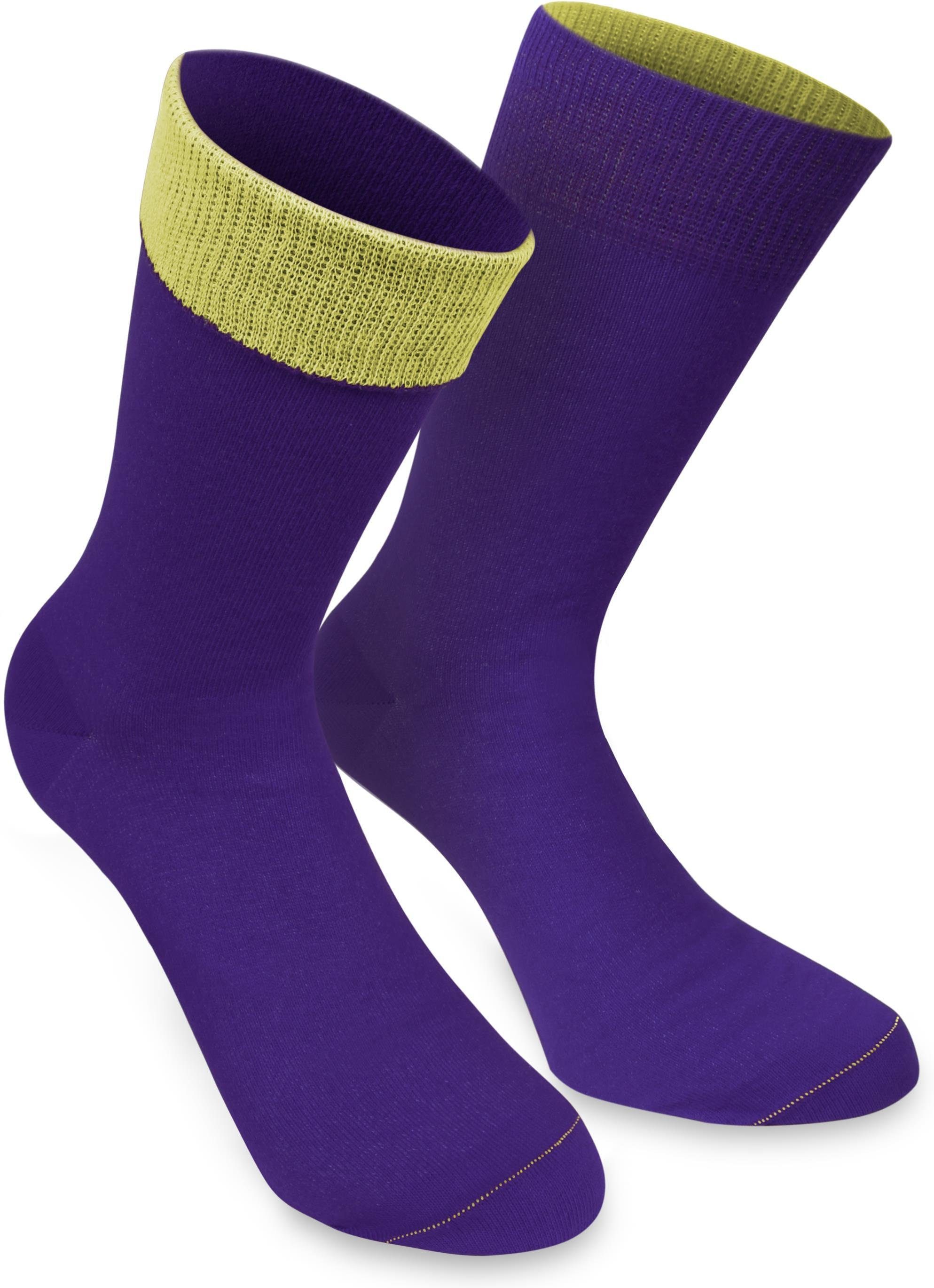 normani Basicsocken 1 Paar Socken Bi-Color (1 Paar) farbig abgesetzter Bund günstig online kaufen