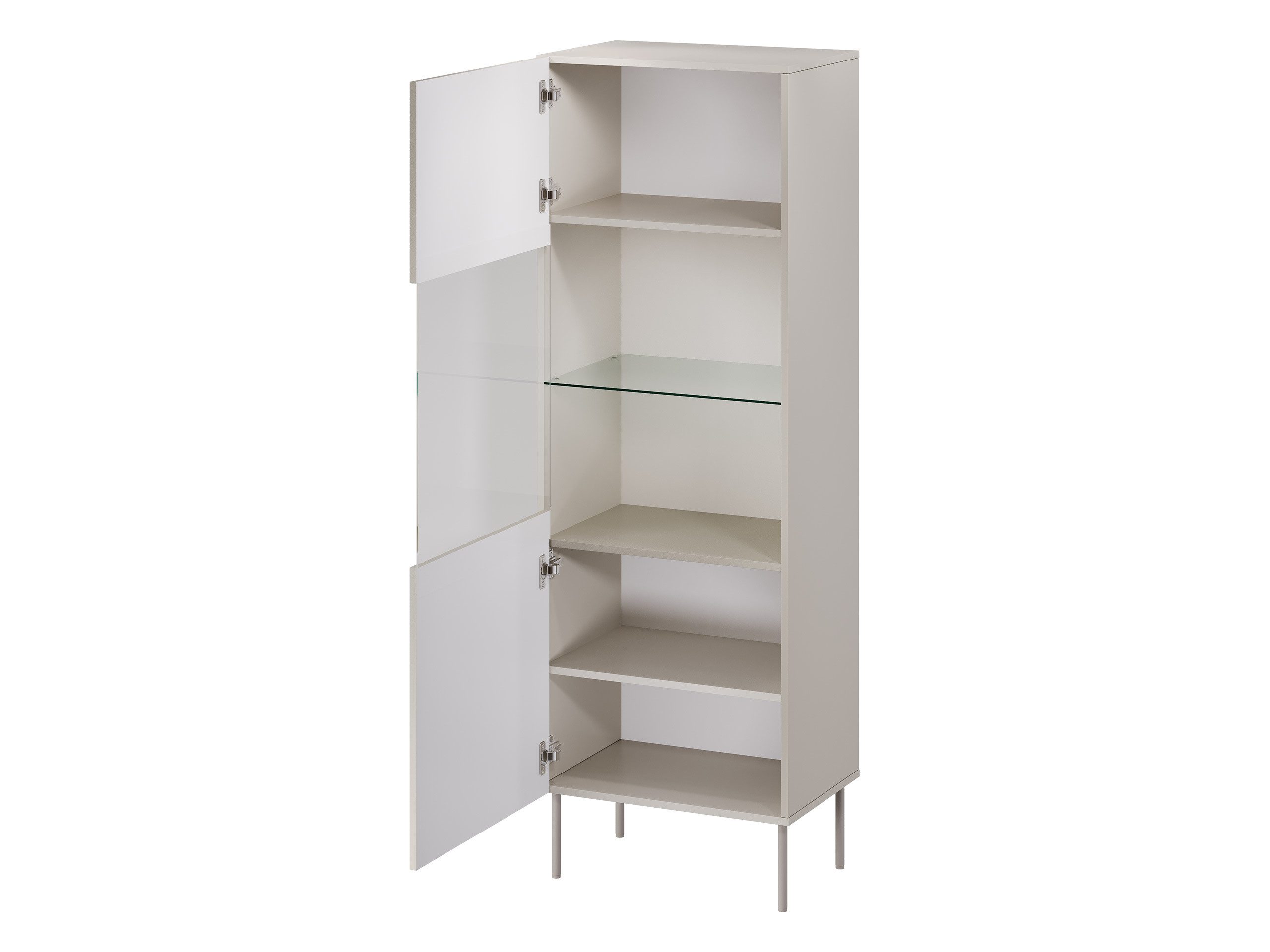 MIRJAN24 Vitrine Isla 60 (mit Drehtür) 60x42x180 cm, Gehärtetes Glas
