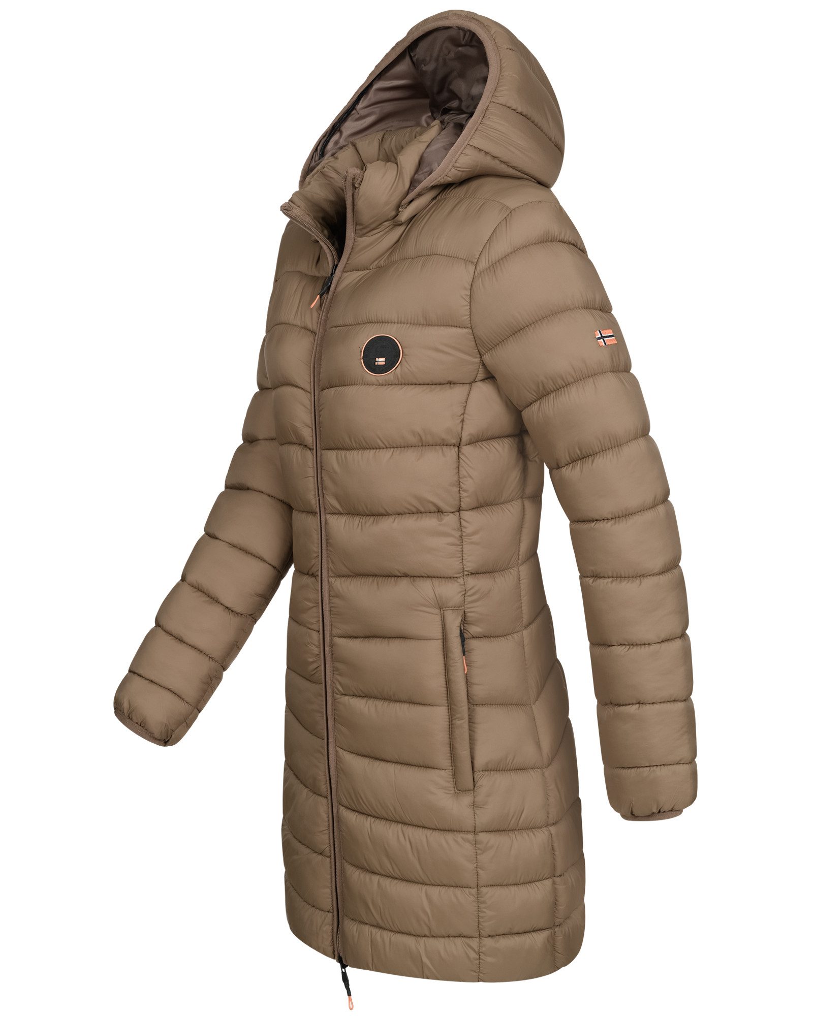Geographical Norway Steppmantel Winterjacke Damen Steppjacke Parka Lange Steppmantel Wintermantel