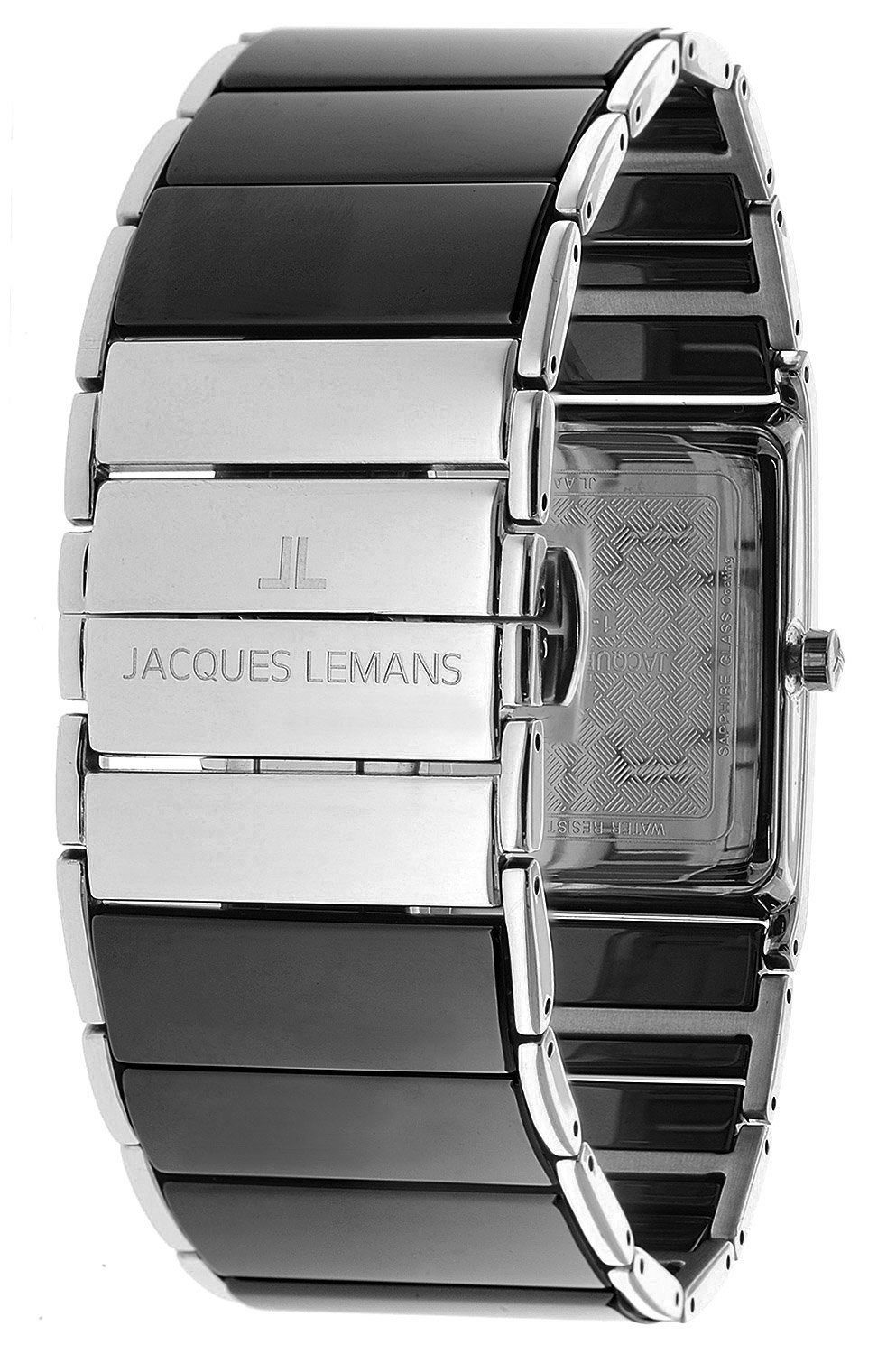 Jacques Quarzuhr Keramik-Uhr schwarz, silber Dublin Lemans