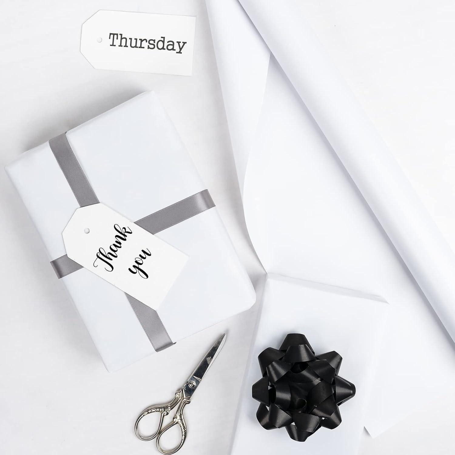 LuxusKollektion Geschenkpapier Geschenkpapier glänzend Mini Rolle Hochzeit Geburtstag 10m Weiß