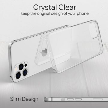 Nalia Smartphone-Hülle Apple iPhone 12 Pro Max, Klare Hybrid Hülle / Harte Rückseite / Kratzfest / Super Transparent