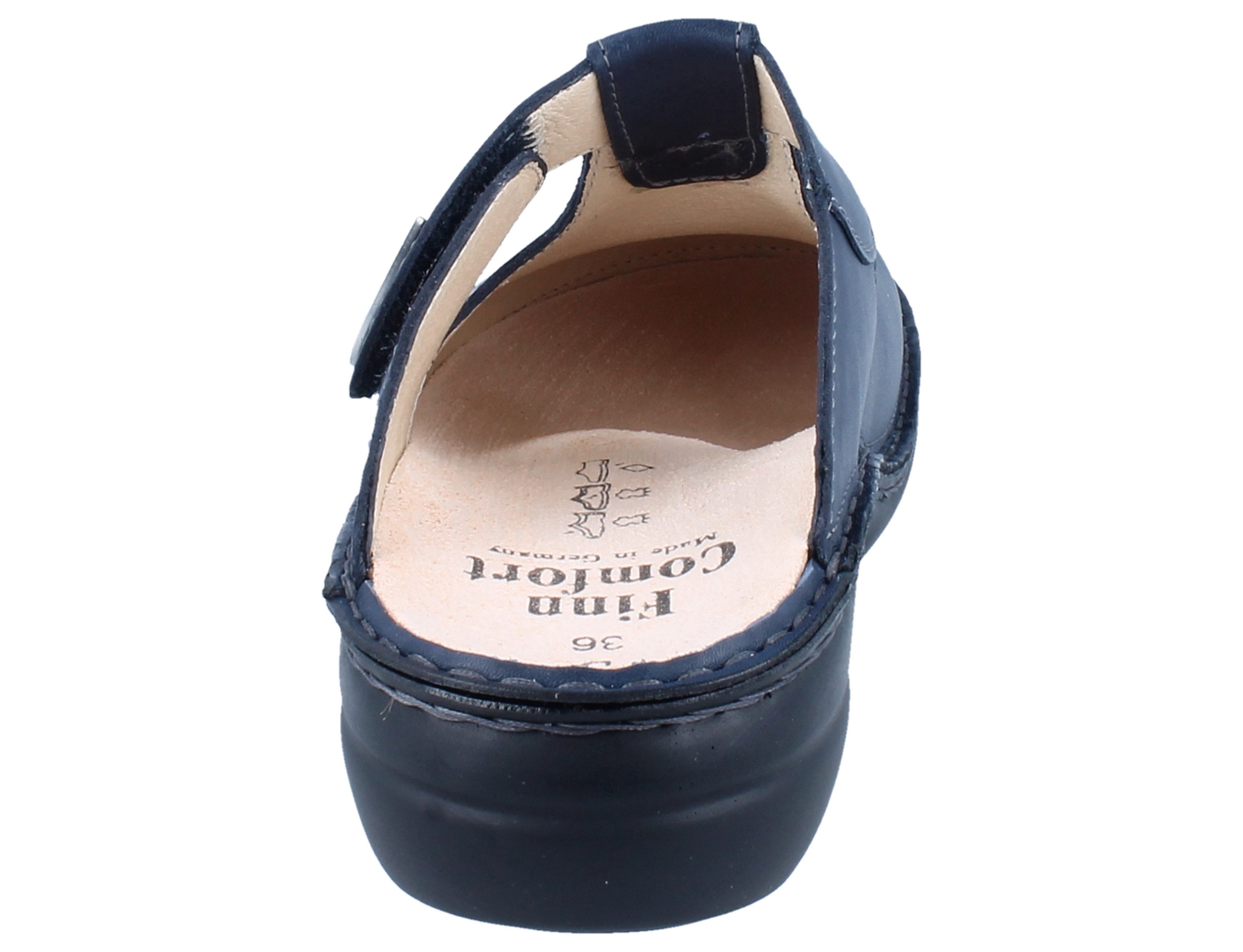 Finn Comfort FINN COMFORT Belem Damen Clogs blau Glattleder - Größe: 38 Clog Wechselfußbett