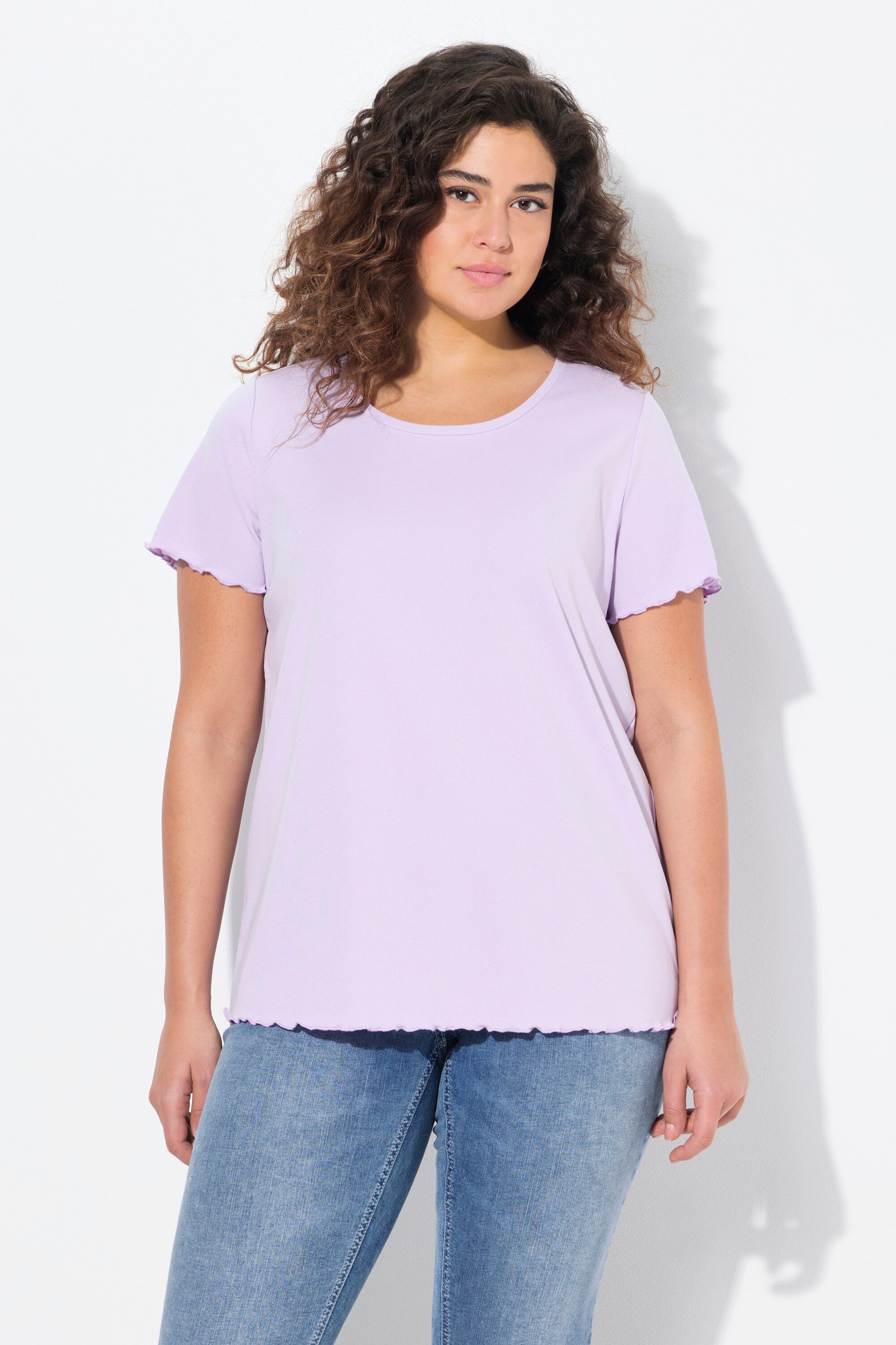 Ulla Popken T-Shirt T-Shirt Rippjersey Classic günstig online kaufen