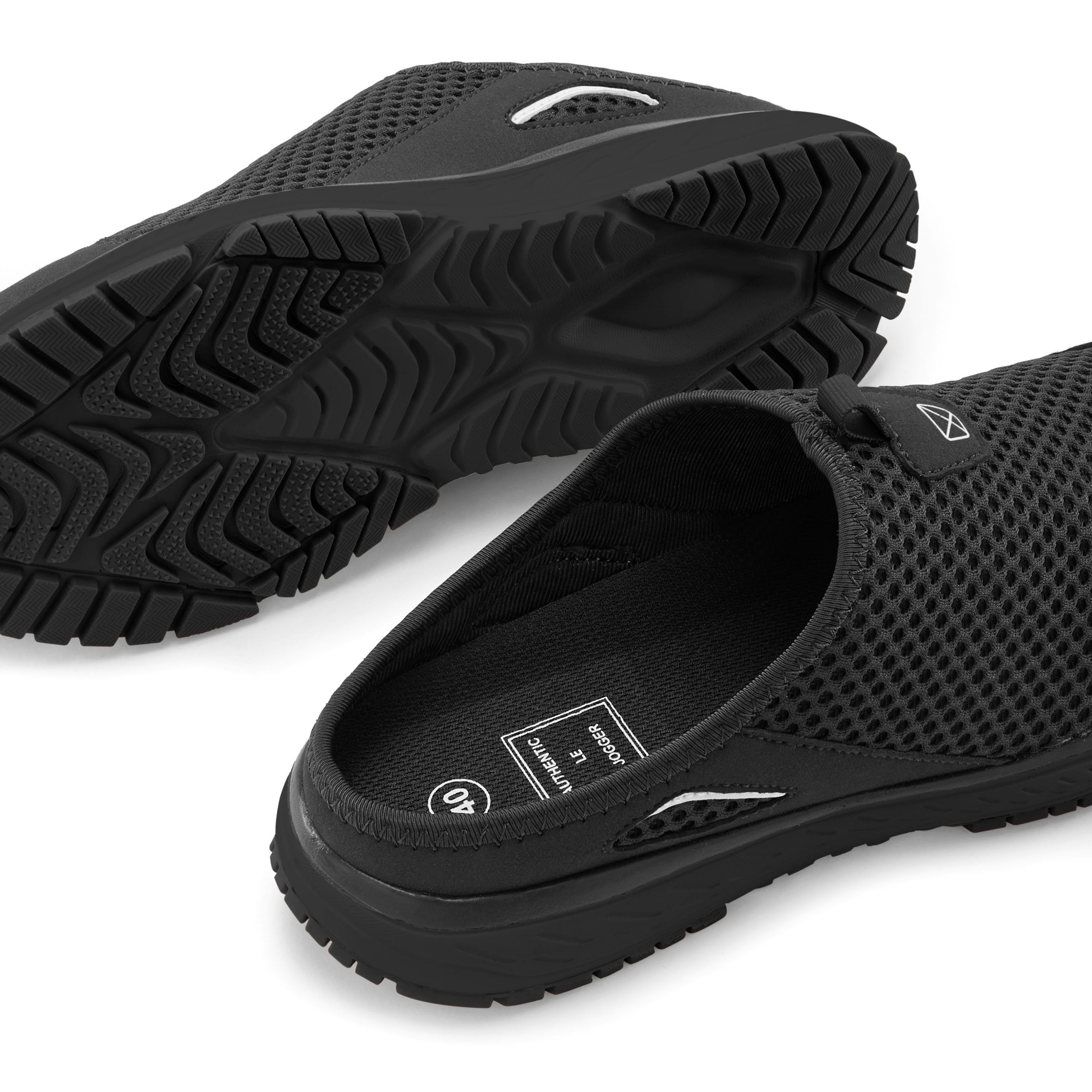 AUTHENTIC LE JOGGER Sabot Clog, Pantolette, Schlappen aus hochwertigem Textil Unisex