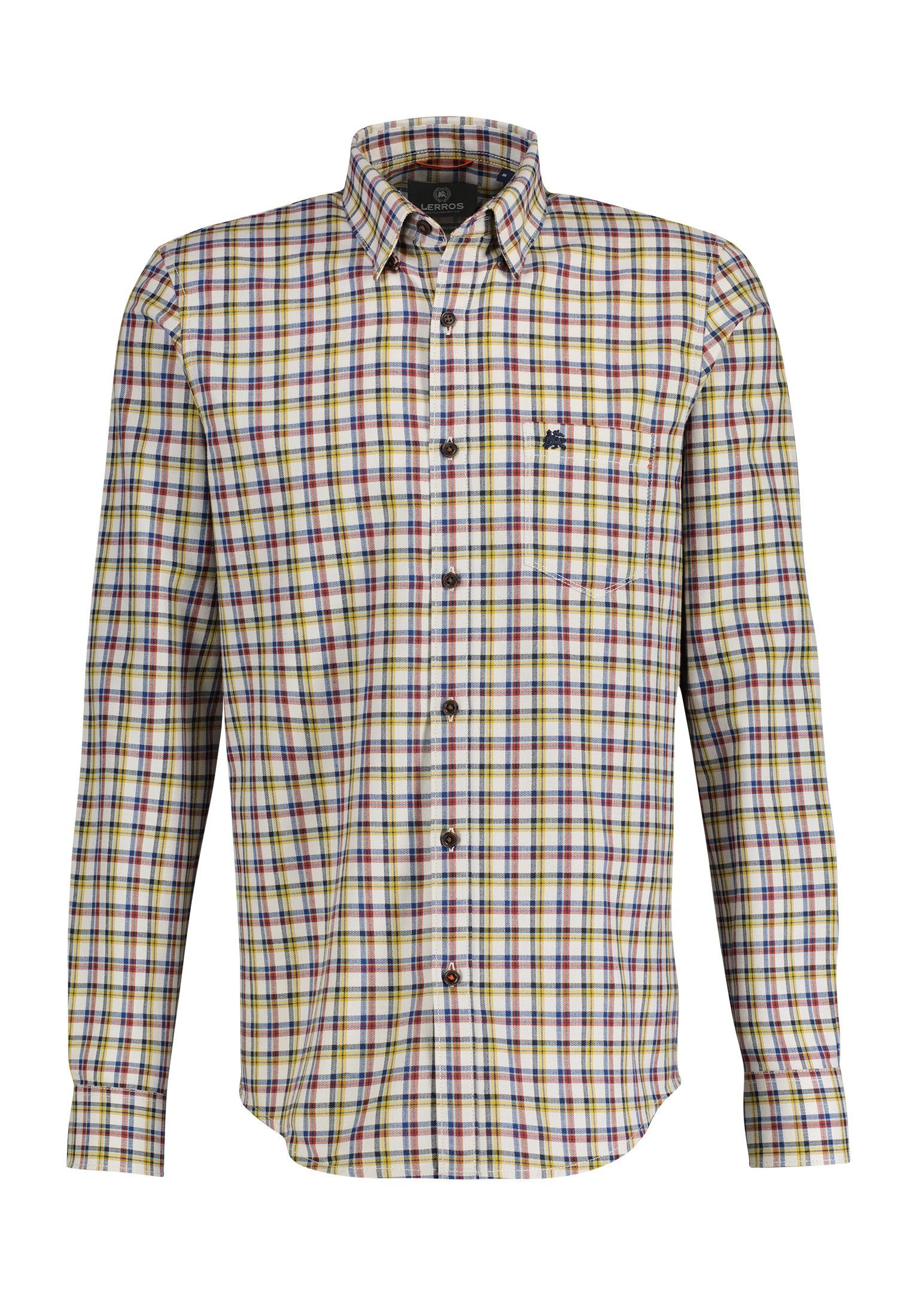 LERROS Langarmhemd LERROS Langarmhemd mit Herringbone-Karo