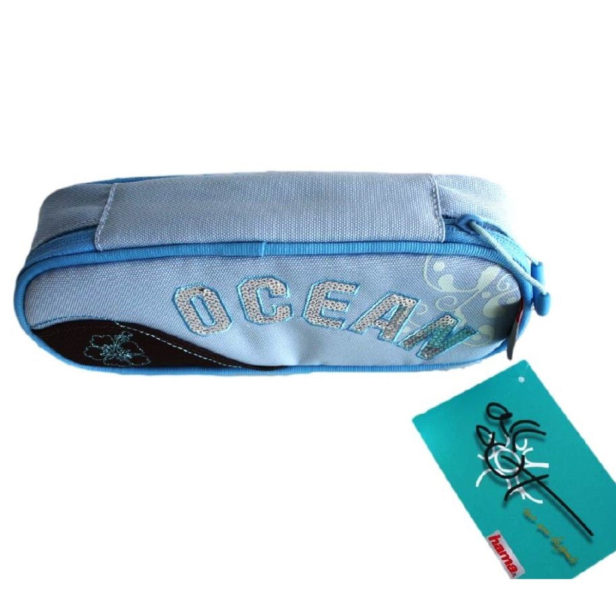 Hama Federmäppchen Schlamper-Mäppchen Ocean blau Mäppchen, Schul-Mäppchen Federmäppchen Stifte-Etui