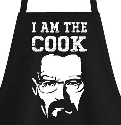 Youth Designz Grillschürze »I AM THE COOK Schürze Kochschürze für Männer mit lustigem Spruch«, Logo Print