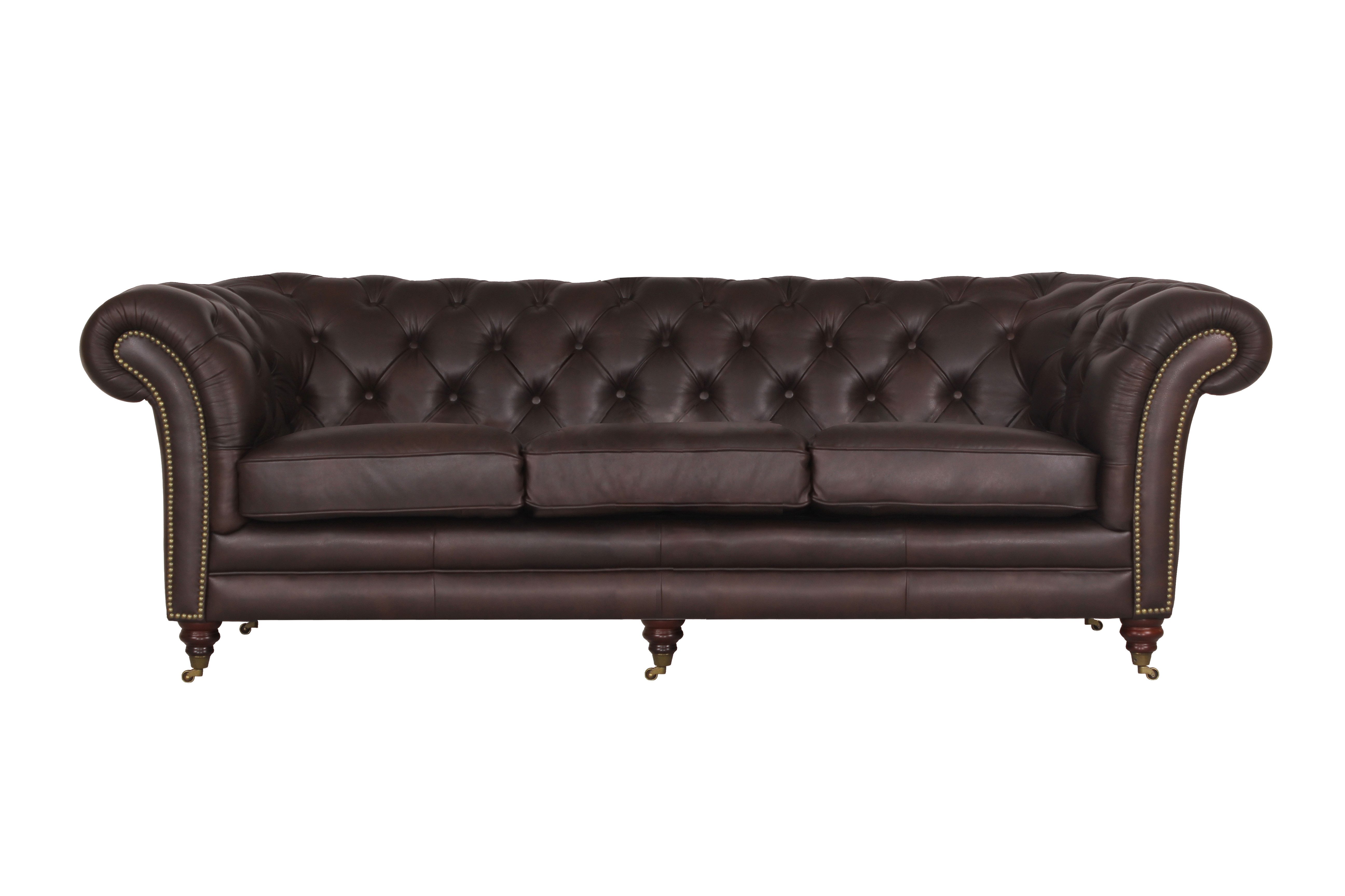 Salottini Chesterfield-Sofa XL Sofa Chesterfield 4-Sitzer XXL Couch Themse Deluxe Ledersofa, 1 Teile, Vollleder