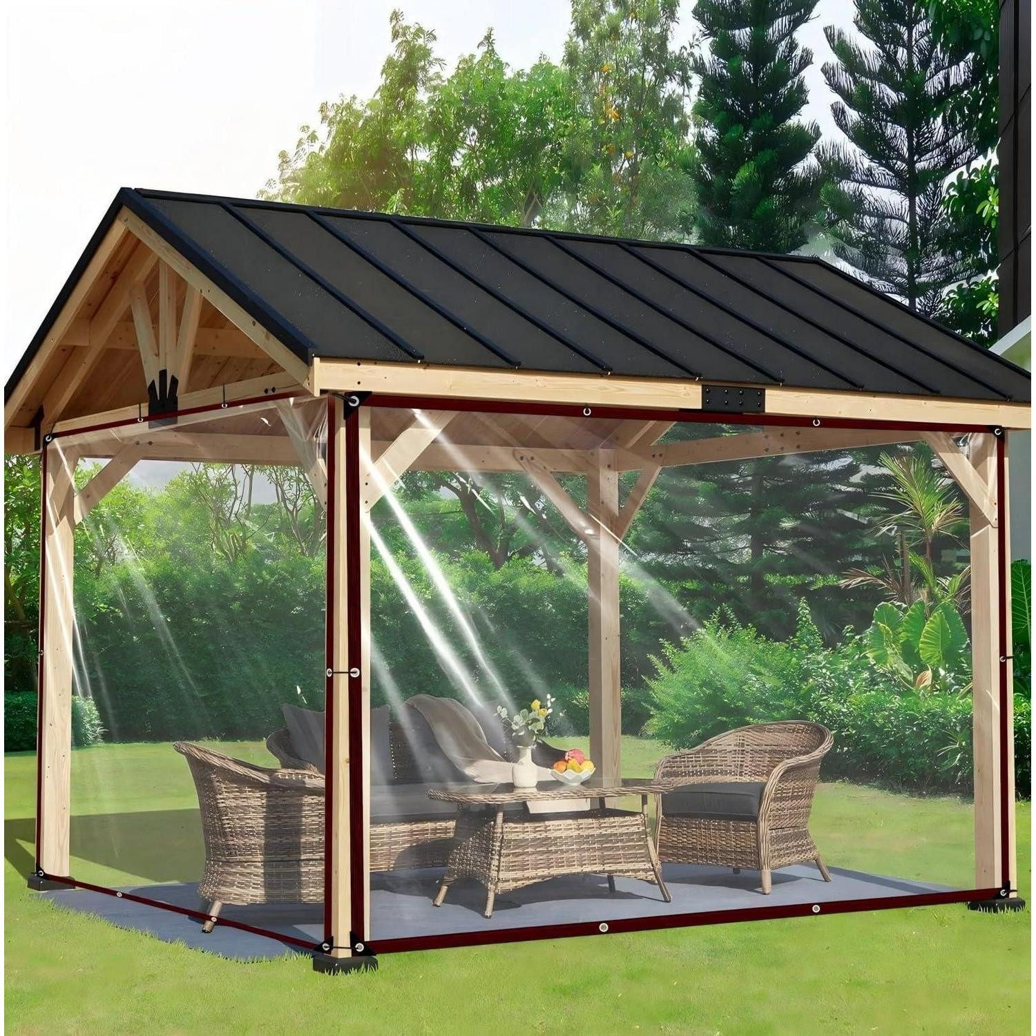 LuxusKollektion Schutzplane Transparente Abdeckplane 2.5x3m wasserdicht