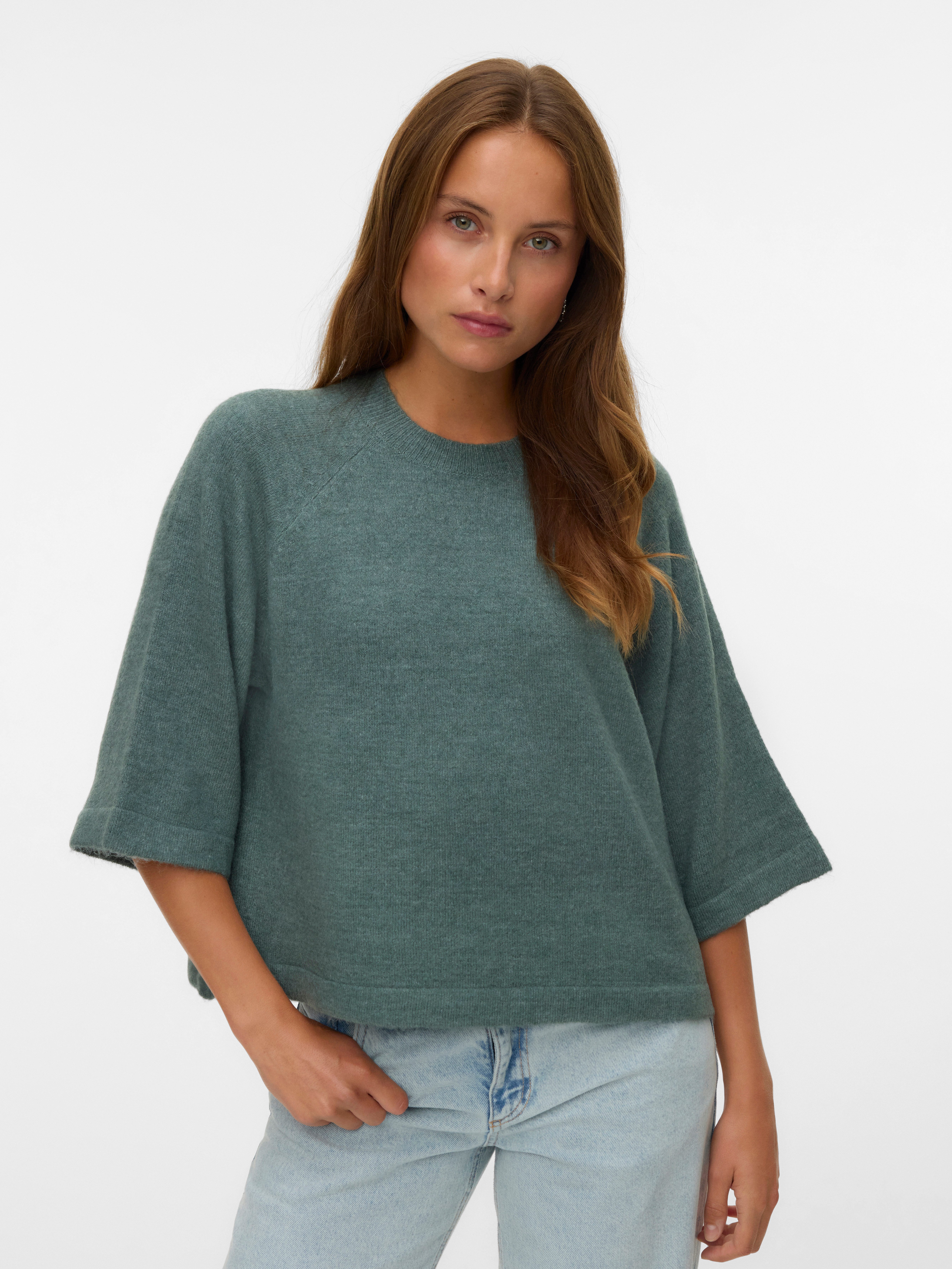 Vero Moda Strickpullover VMLEFILE 3/4 O-NECK günstig online kaufen