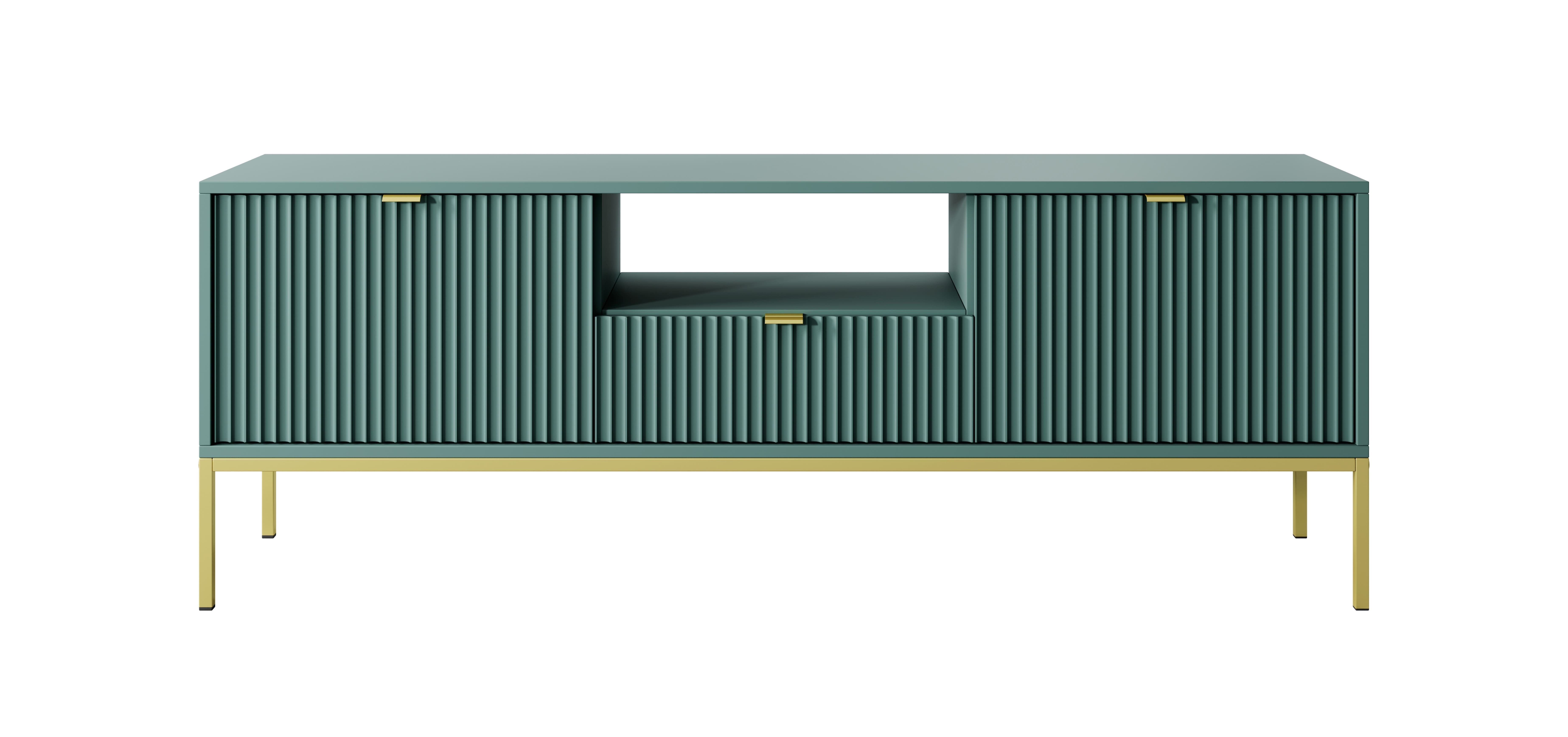 MOEBLO TV-Board Light RTV154 (Lowboard Fernsehtisch TV Bank TV Tisch Fernseher Tisch TV Möbel - RTV-Schrank, geriffelt, moderne), (HxBxT):56 x154x39 cm