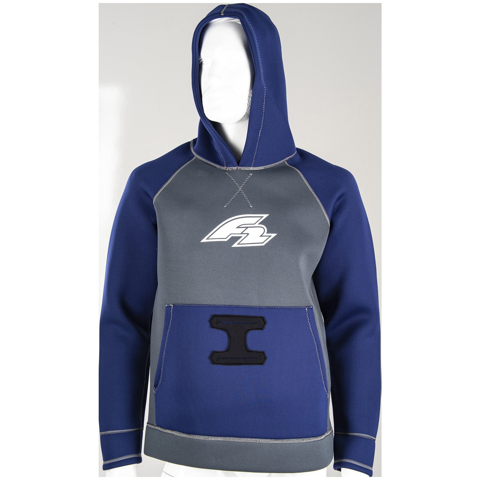F2 Neoprenanzug F2 Neopren Oberteil Kite Hoodie 4/3mm M Blau 2024/25