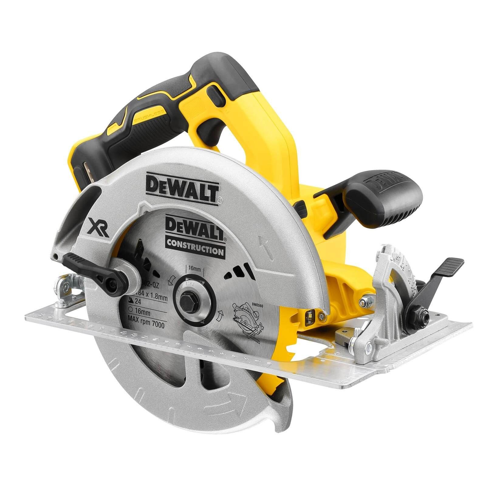 DeWalt Akku-Handkreissäge DCS570NT-XJ Akku-Hand-Kreissäge (bl), 18V, 184mm,  Schnitttiefe 90°/45°, 64/41mm, T STAK-Box VI, Basisversion (ohne Akku und  Netzteil), Sicherer Einsatz durch elektronische Motorbremse und  Verrieglungsschalter