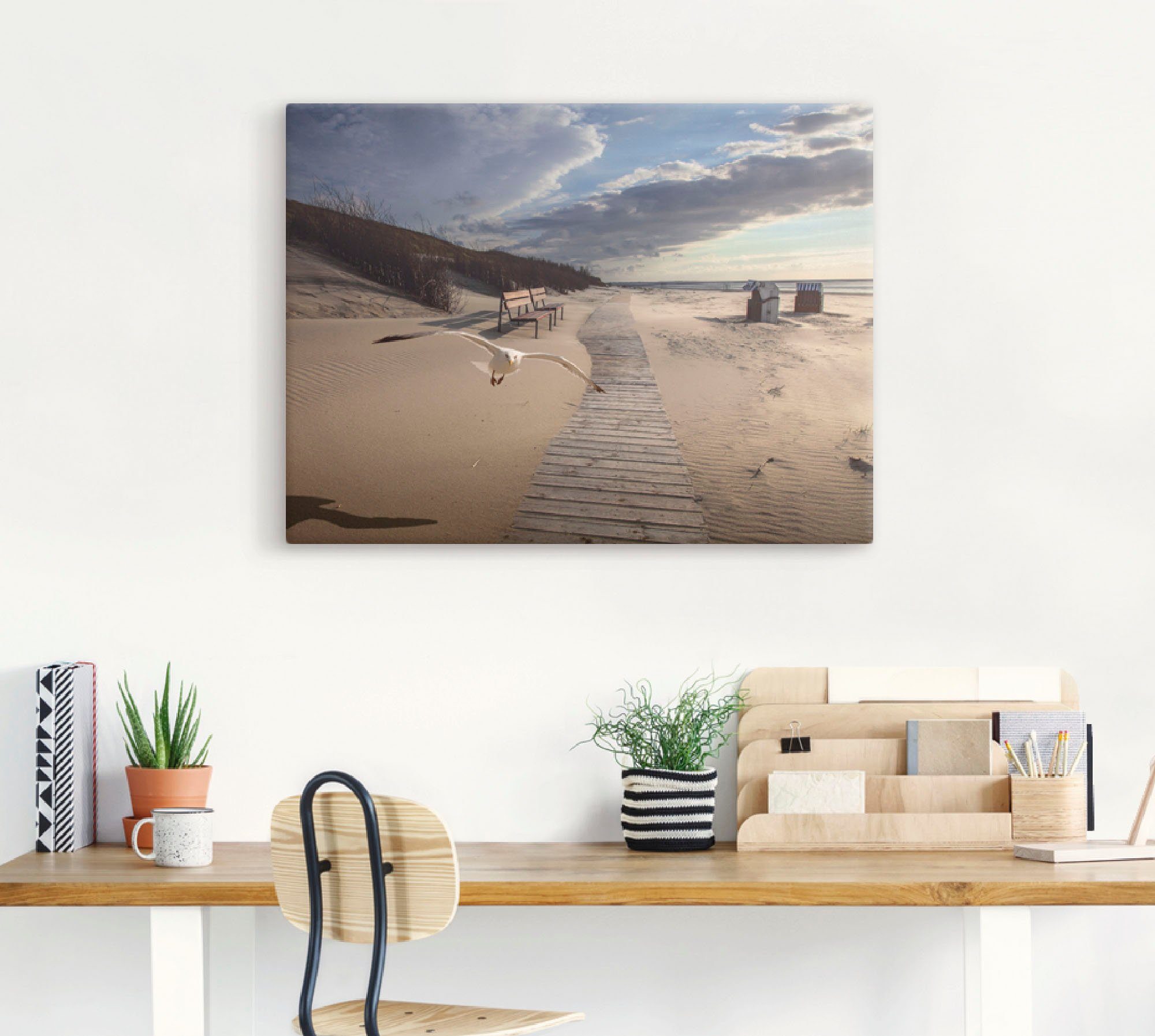 Strandimpressionen, (1 als Wandbild Größen in versch. oder St), Strand Wandaufkleber Leinwandbild, Poster Artland